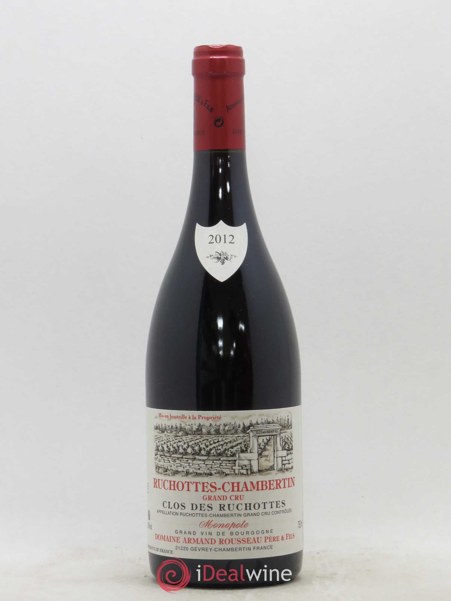 Ruchottes-Chambertin Grand Cru Clos des Ruchottes Armand Rousseau (Domaine) 2012 - Posten von 1 Flasche - 0