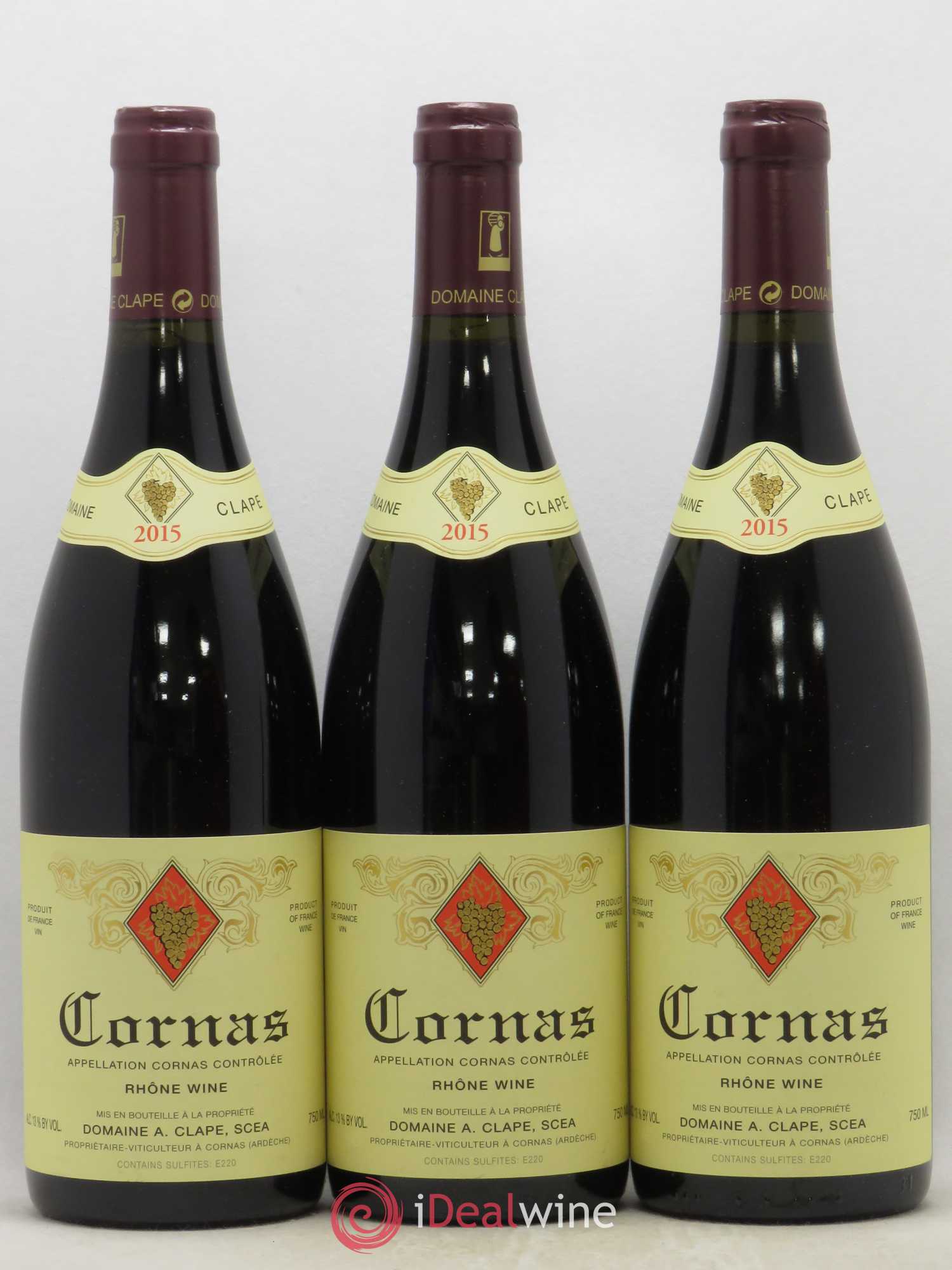Cornas Auguste Clape 2015 - Lot de 3 bouteilles - 0