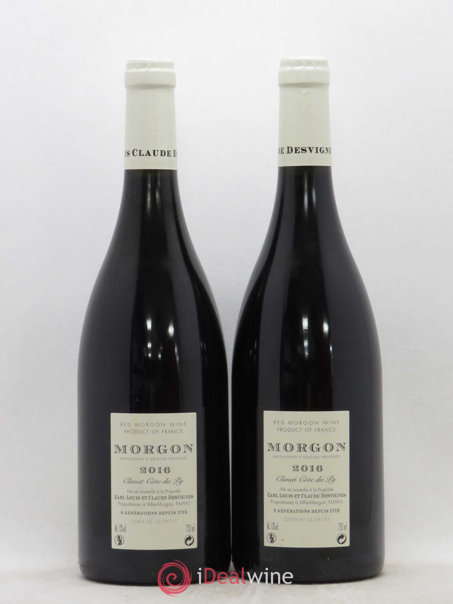 Morgon Côte de Py Javernières Louis-Claude Desvignes 2016 - Lot de 2 bouteilles - 1
