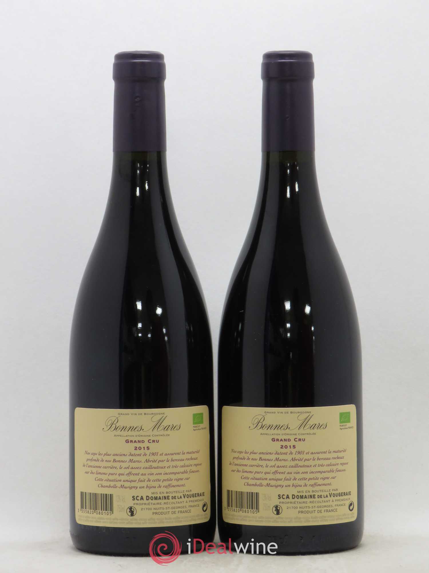 Bonnes-Mares Grand Cru La Vougeraie 2015 - Lot de 2 bouteilles - 1