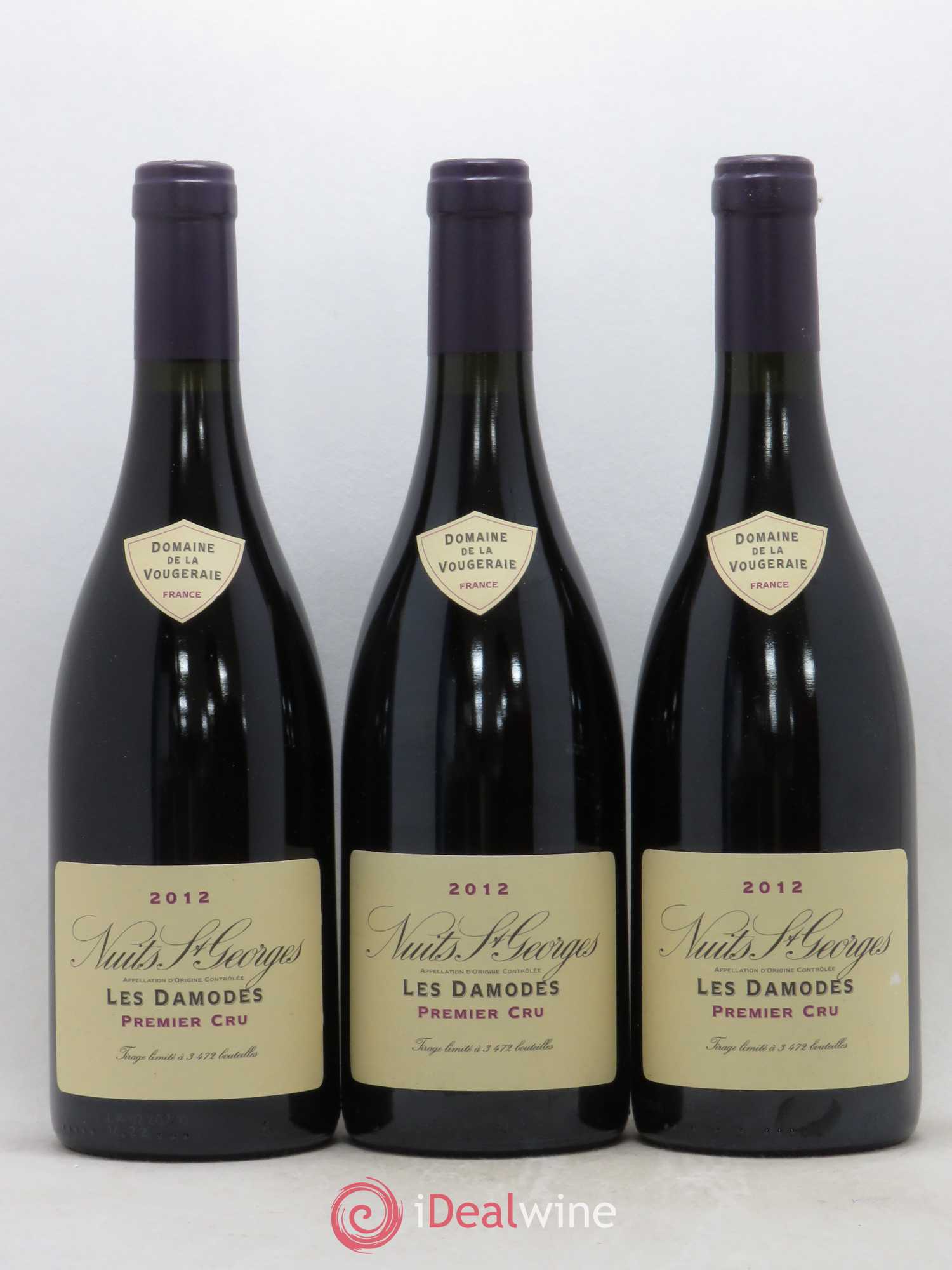 Nuits-Saint-Georges 1er Cru Les Damodes La Vougeraie 2012 - Lot de 3 bouteilles - 0