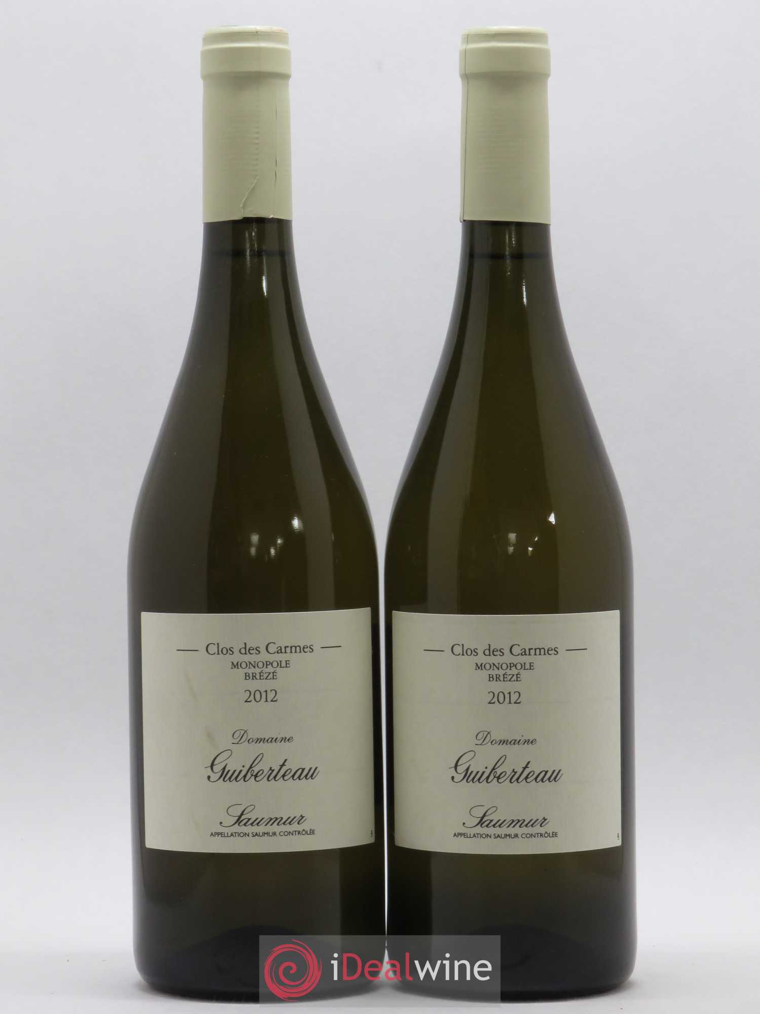 Saumur Brézé Clos des Carmes Domaine Guiberteau 2012 - Lot de 2 bouteilles - 0