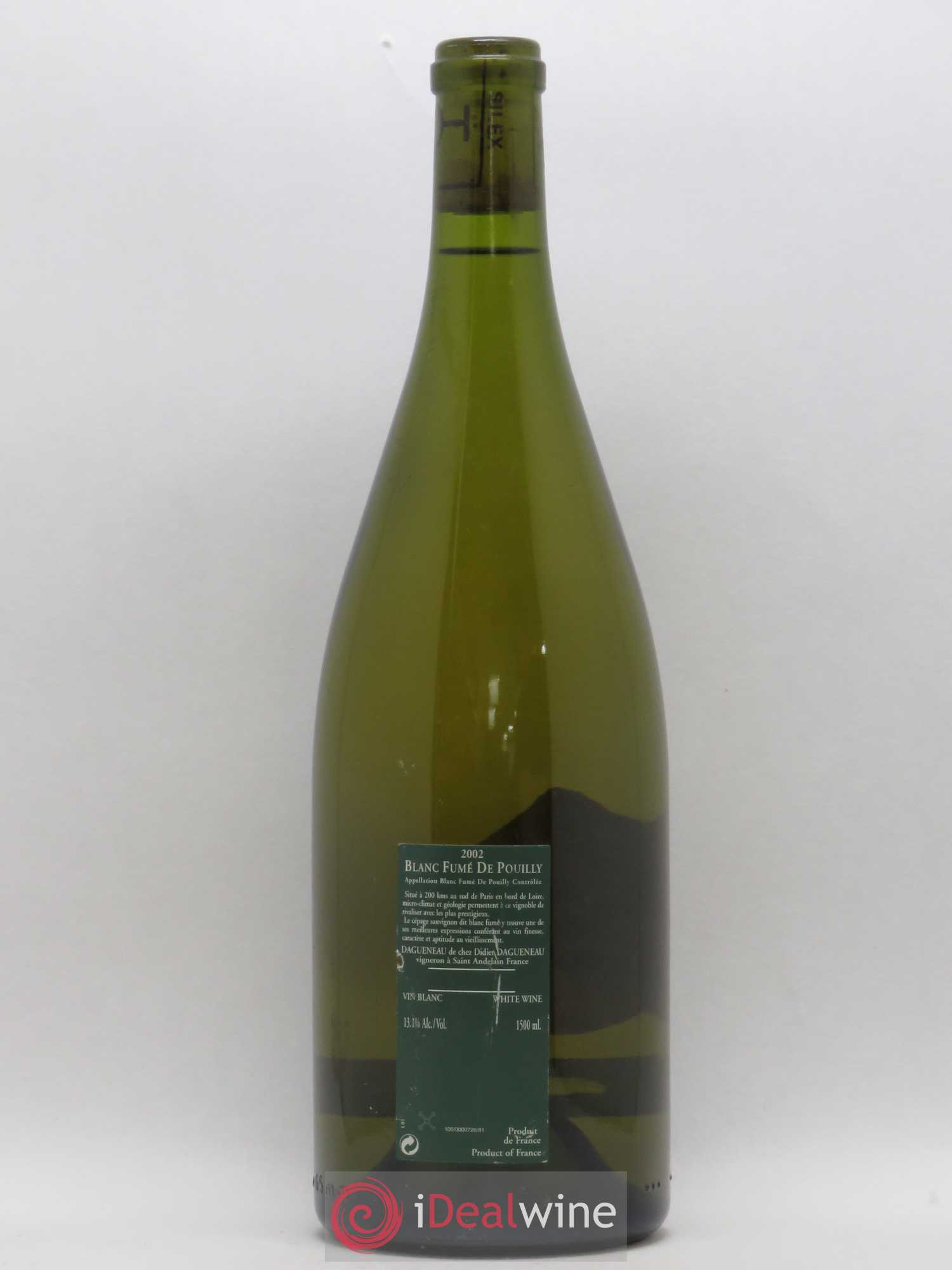 Vin de France (anciennement Pouilly-Fumé) Silex Dagueneau (Domaine Didier - Louis-Benjamin) 2002 - Lot de 1 magnum - 1