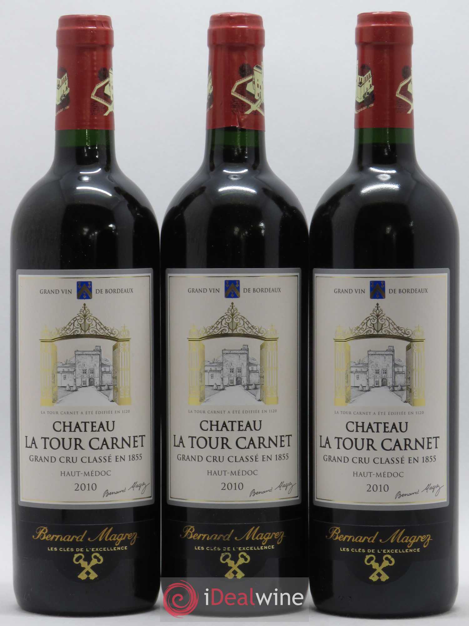 Château la Tour Carnet 4ème Grand Cru Classé 2010 - Lot de 6 bouteilles - 1