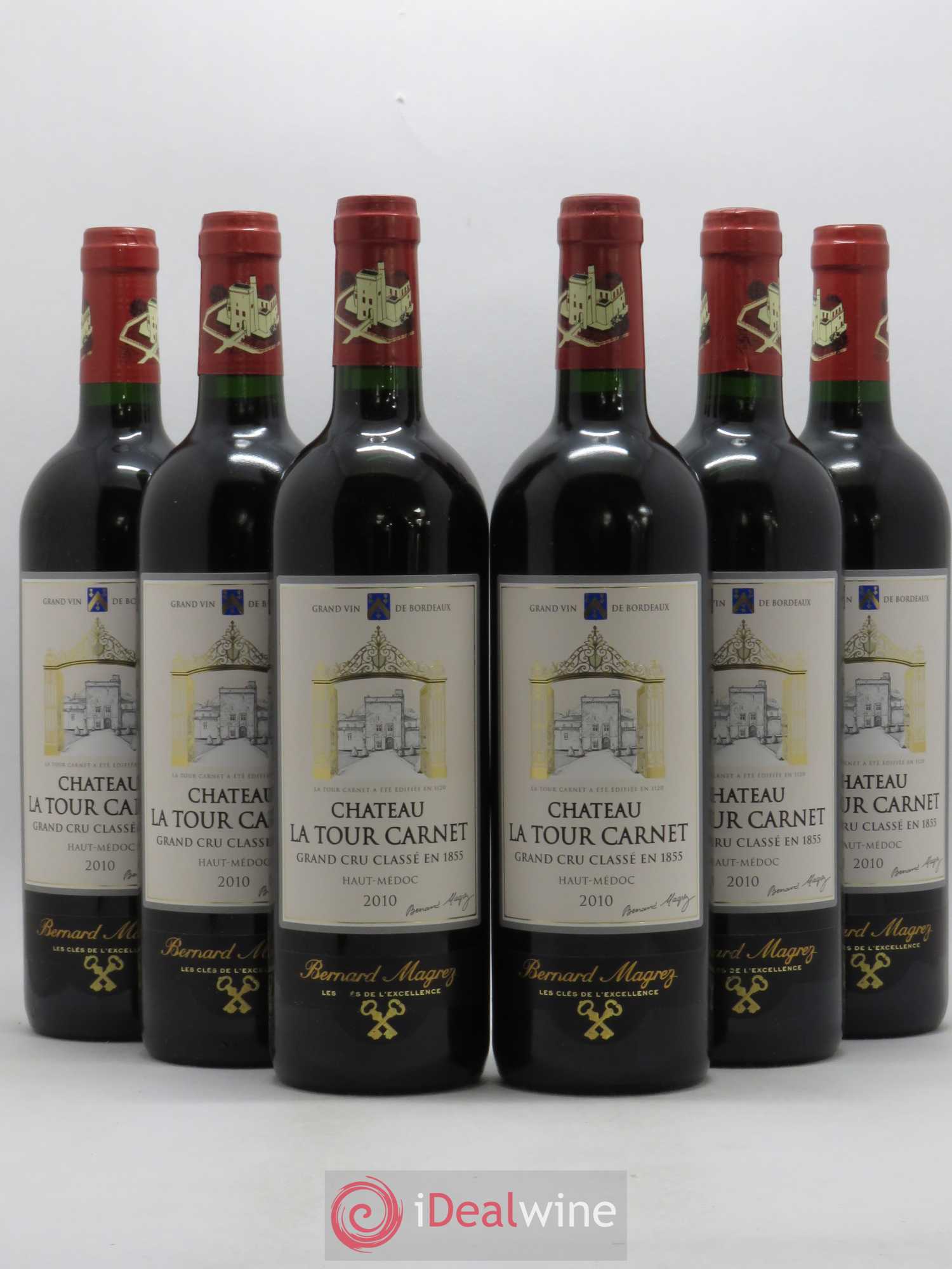 Château la Tour Carnet 4ème Grand Cru Classé 2010 - Lot de 6 bouteilles - 0
