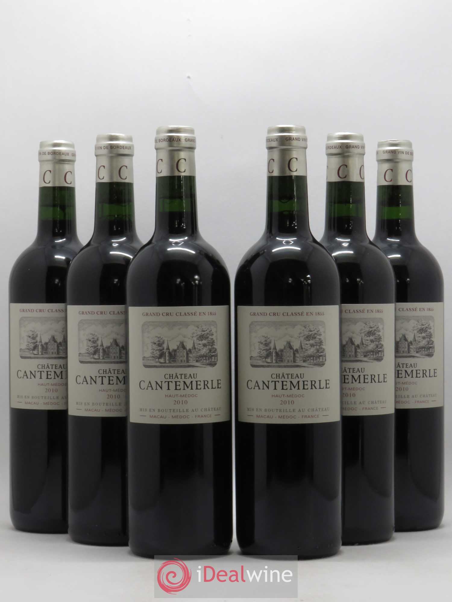 Château Cantemerle 5ème Grand Cru Classé 2010 - Lot de 6 bouteilles - 0
