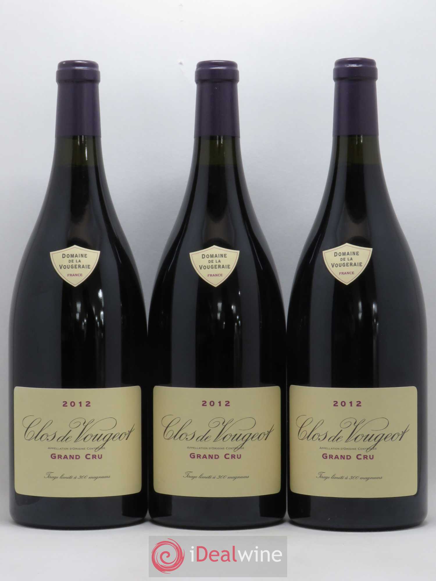 Clos de Vougeot Grand Cru La Vougeraie 2012 - Lot de 3 magnums - 0