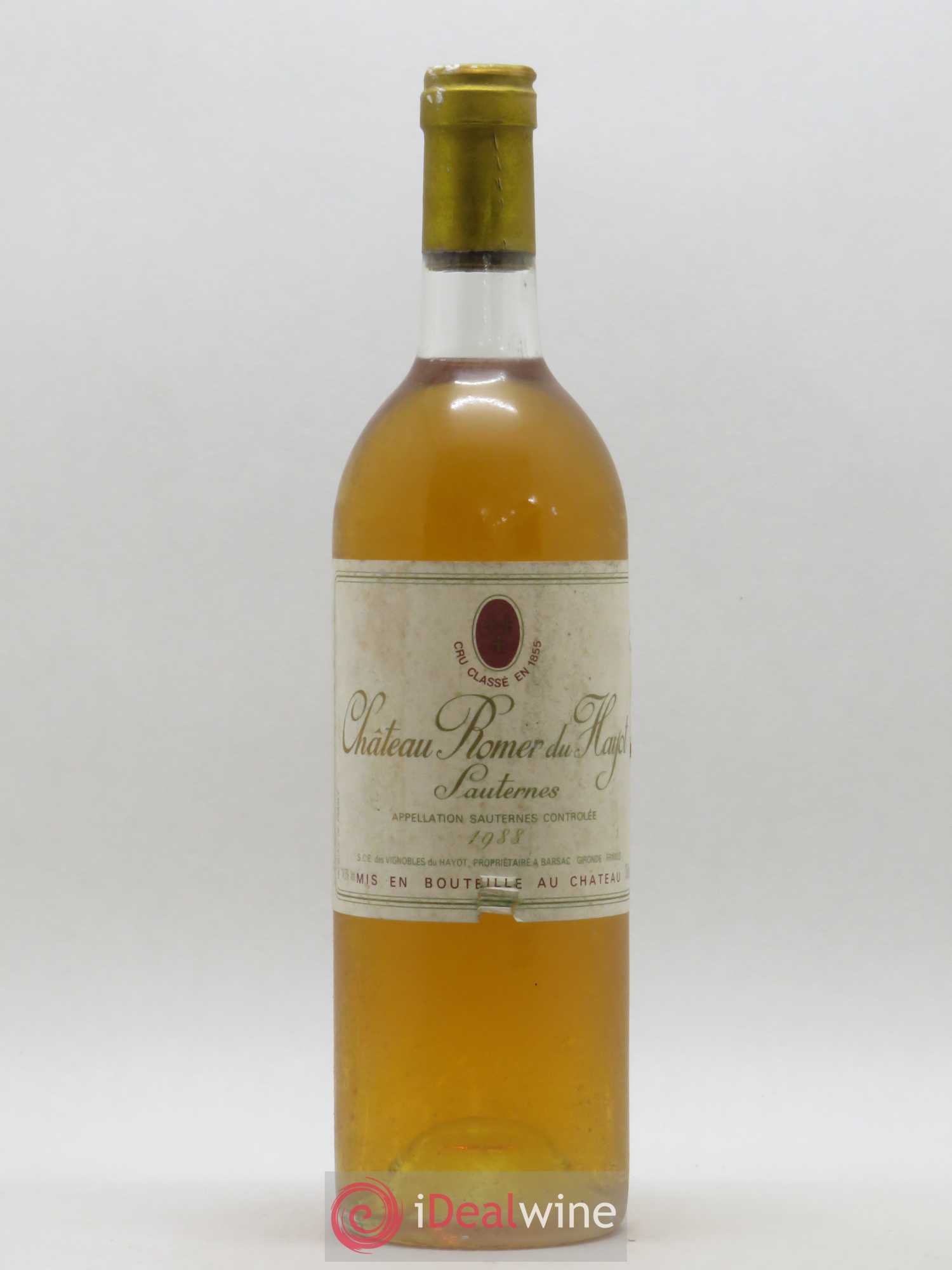 Château Romer du Hayot 2ème Grand Cru Classé 1988 - Lotto di 1 bottiglia - 0