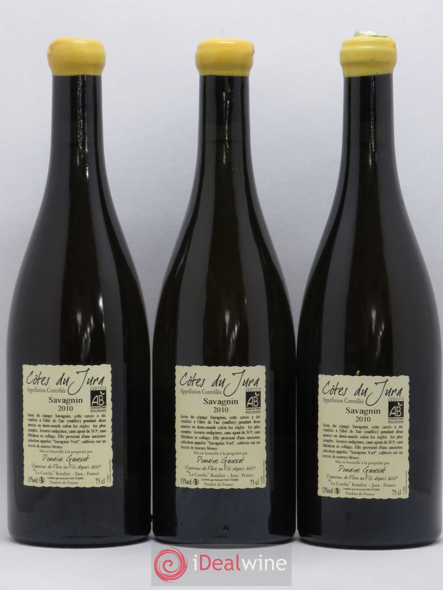 Côtes du Jura Les Chalasses Marnes Bleues Jean-François Ganevat (Domaine) 2010 - Lot de 3 bouteilles - 1