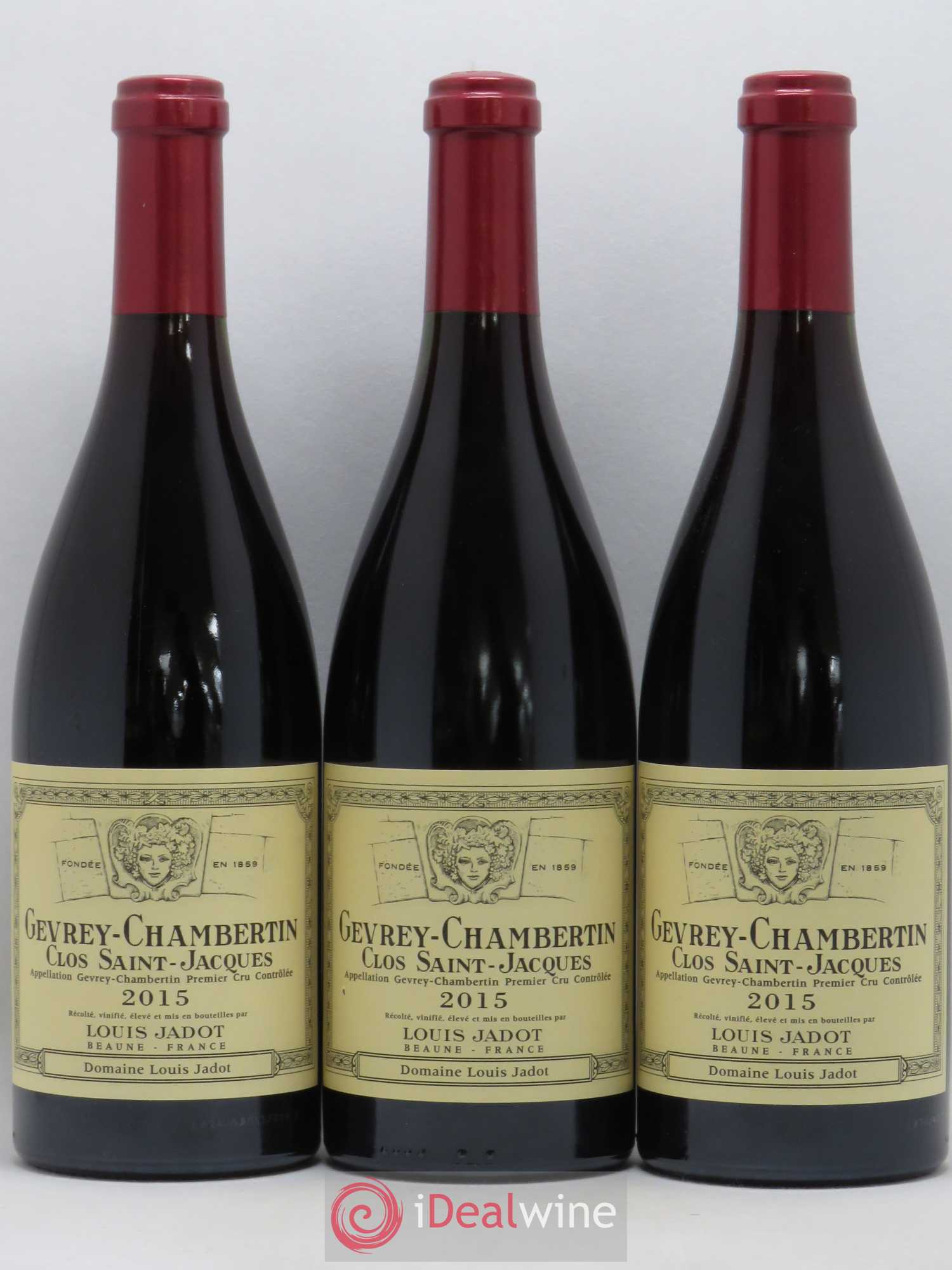 Gevrey-Chambertin 1er Cru Clos Saint Jacques Domaine Louis Jadot 2015 - Lot de 3 bouteilles - 0
