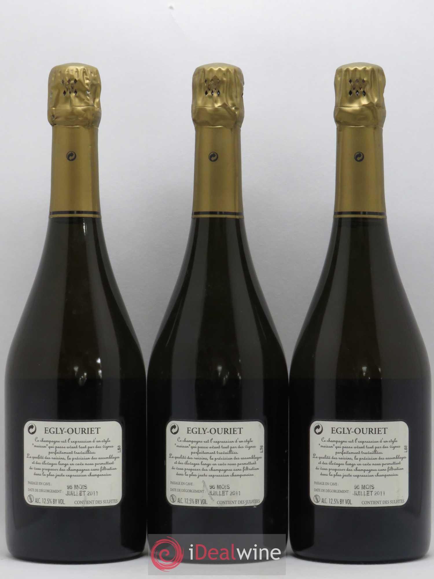 Ambonnay Vieilles Vignes Brut Millésimé Egly-Ouriet 2002 - Lot de 3 bouteilles - 1