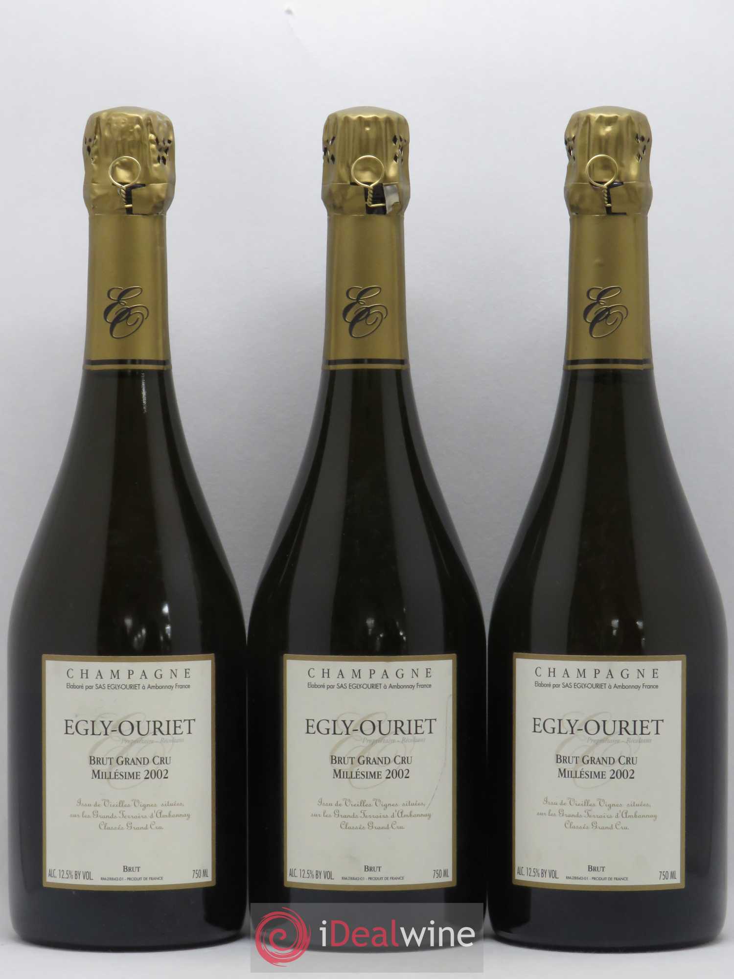 Ambonnay Vieilles Vignes Brut Millésimé Egly-Ouriet 2002 - Lot de 3 bouteilles - 0