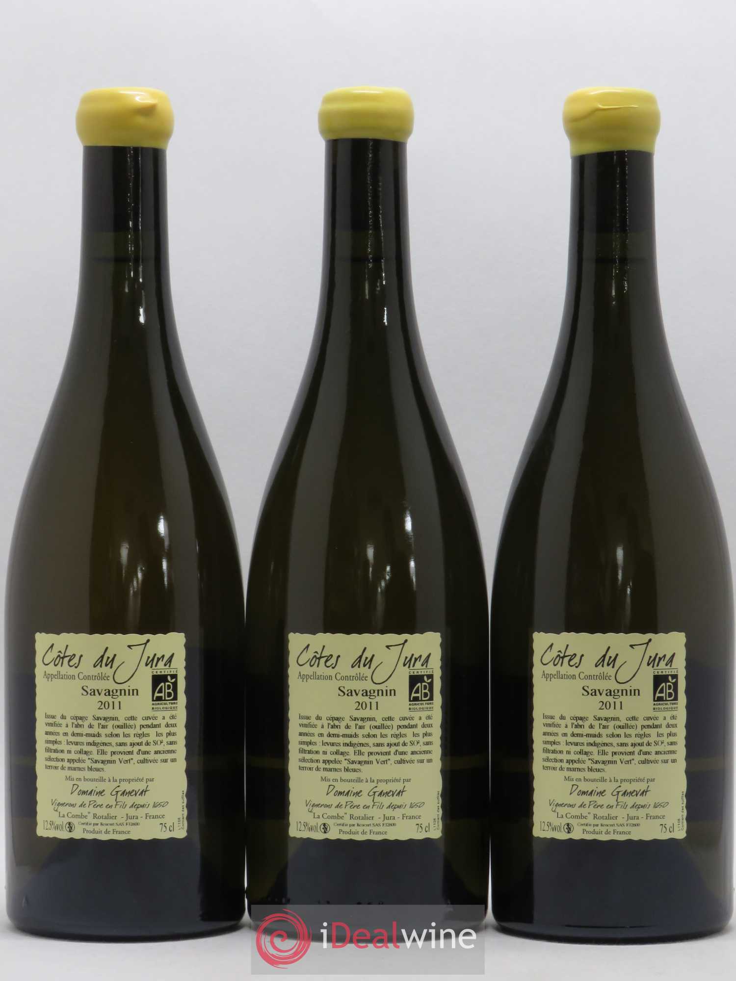Côtes du Jura Les Chalasses Marnes Bleues Jean-François Ganevat (Domaine) 2011 - Lot de 3 bouteilles - 1