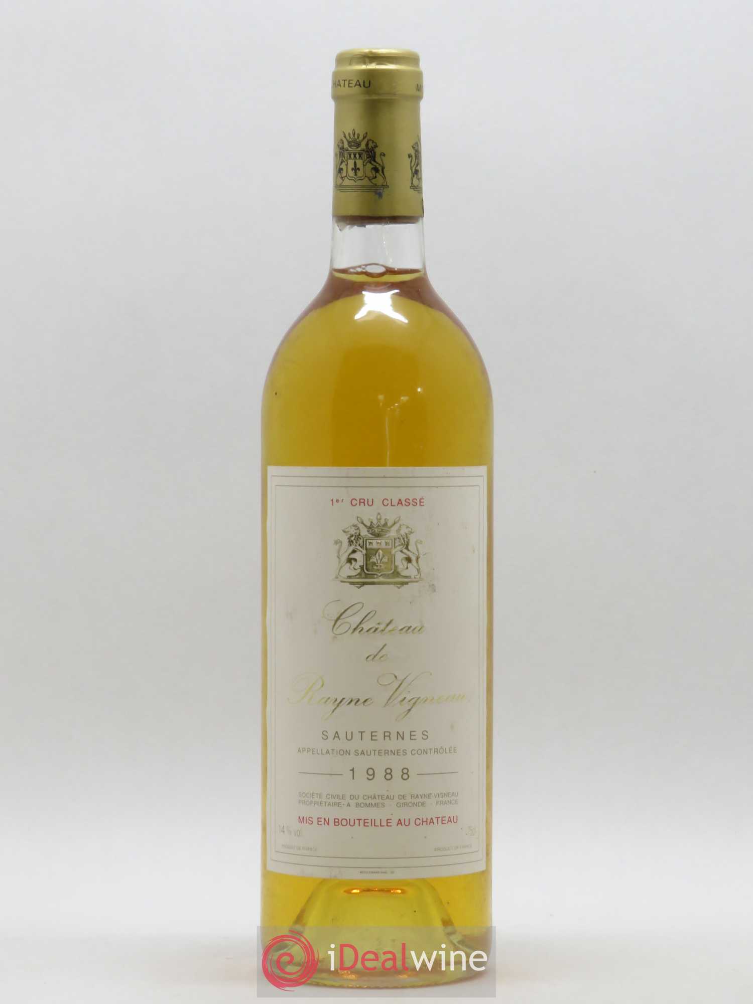 Château de Rayne Vigneau 1er Grand Cru Classé 1988 - Lotto di 1 bottiglia - 0