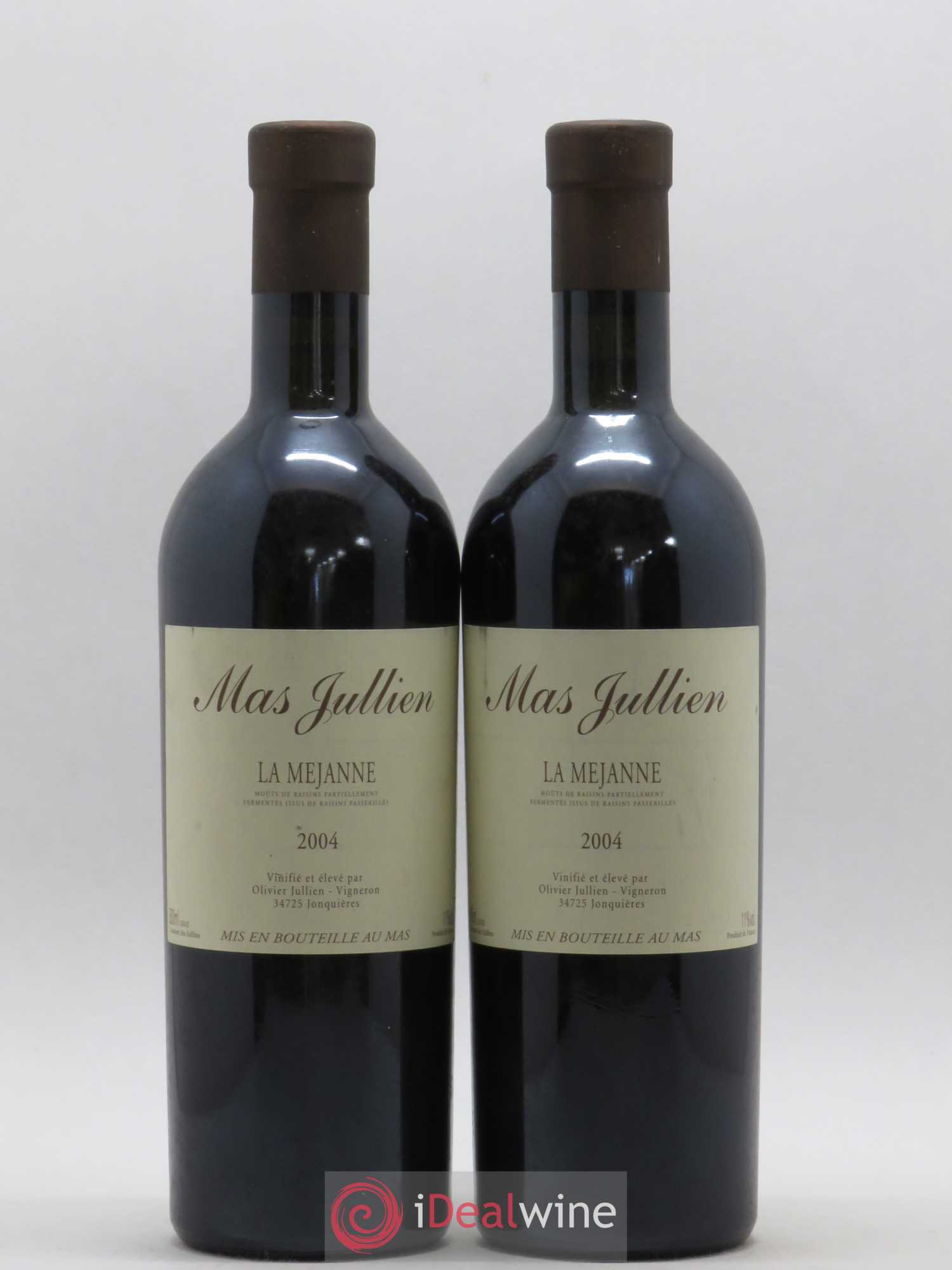 Moût de raisins partiellement fermenté issu de raisins passerillés La Mejanne Mas Jullien - Olivier Jullien 50cl 2004 - Lotto di 2 bottiglie - 0