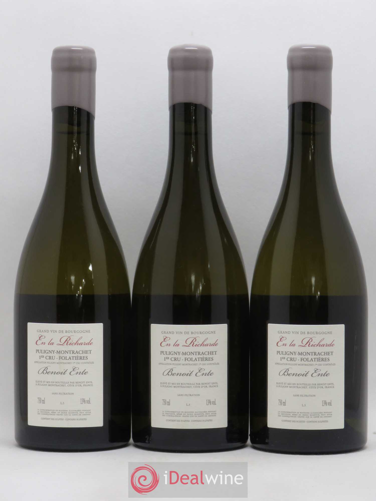 Puligny-Montrachet 1er Cru Folatières En la Richarde Benoit Ente 2015 - Lot de 3 bouteilles - 1