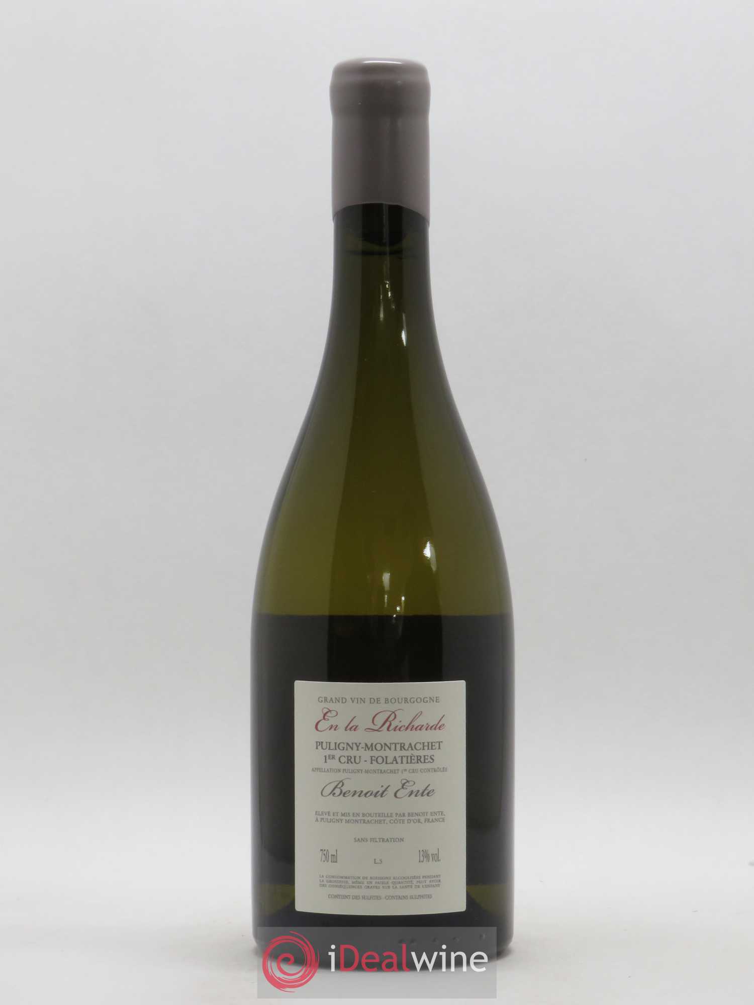 Puligny-Montrachet 1er Cru Folatières En la Richarde Benoit Ente 2015 - Lot de 1 bouteille - 1