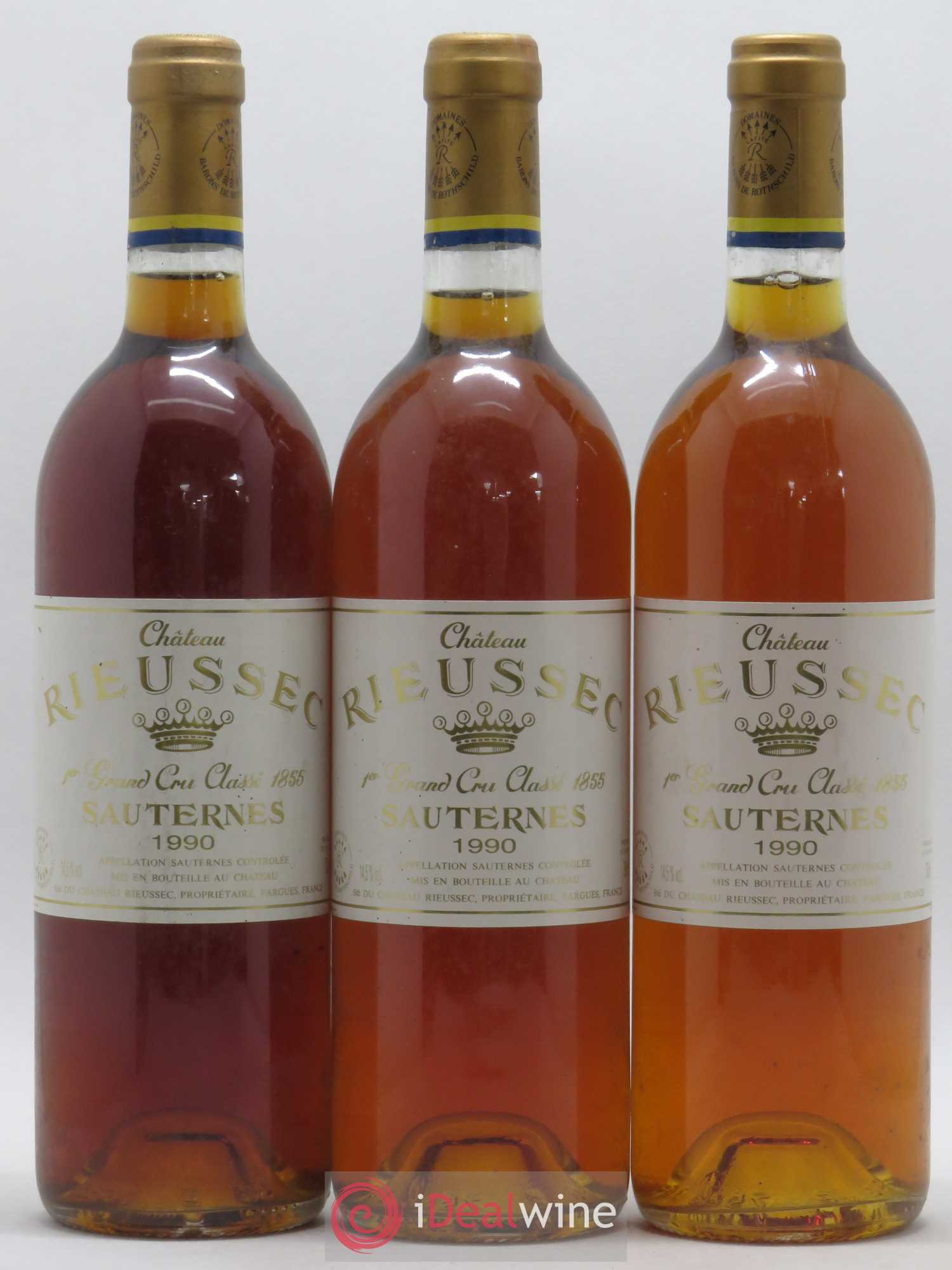 Château Rieussec 1er Grand Cru Classé 1990 - Lotto di 3 bottiglie - 0