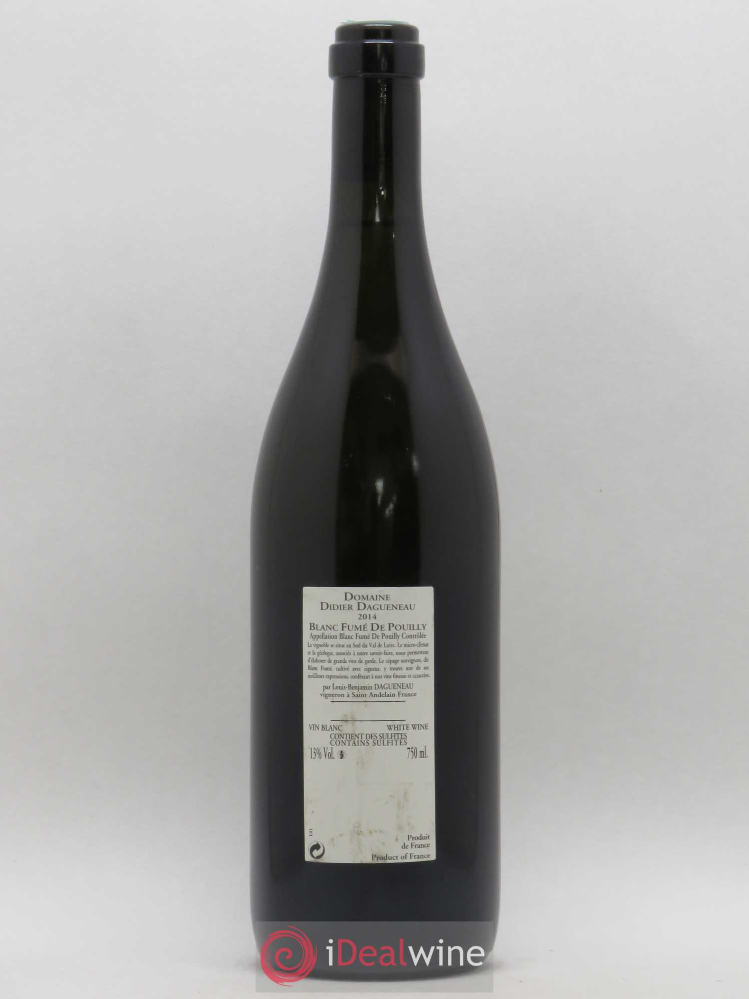 Vin de France (anciennement Pouilly-Fumé) Buisson Renard Dagueneau (Domaine Didier - Louis-Benjamin) 2014 - Lot de 1 bouteille - 1