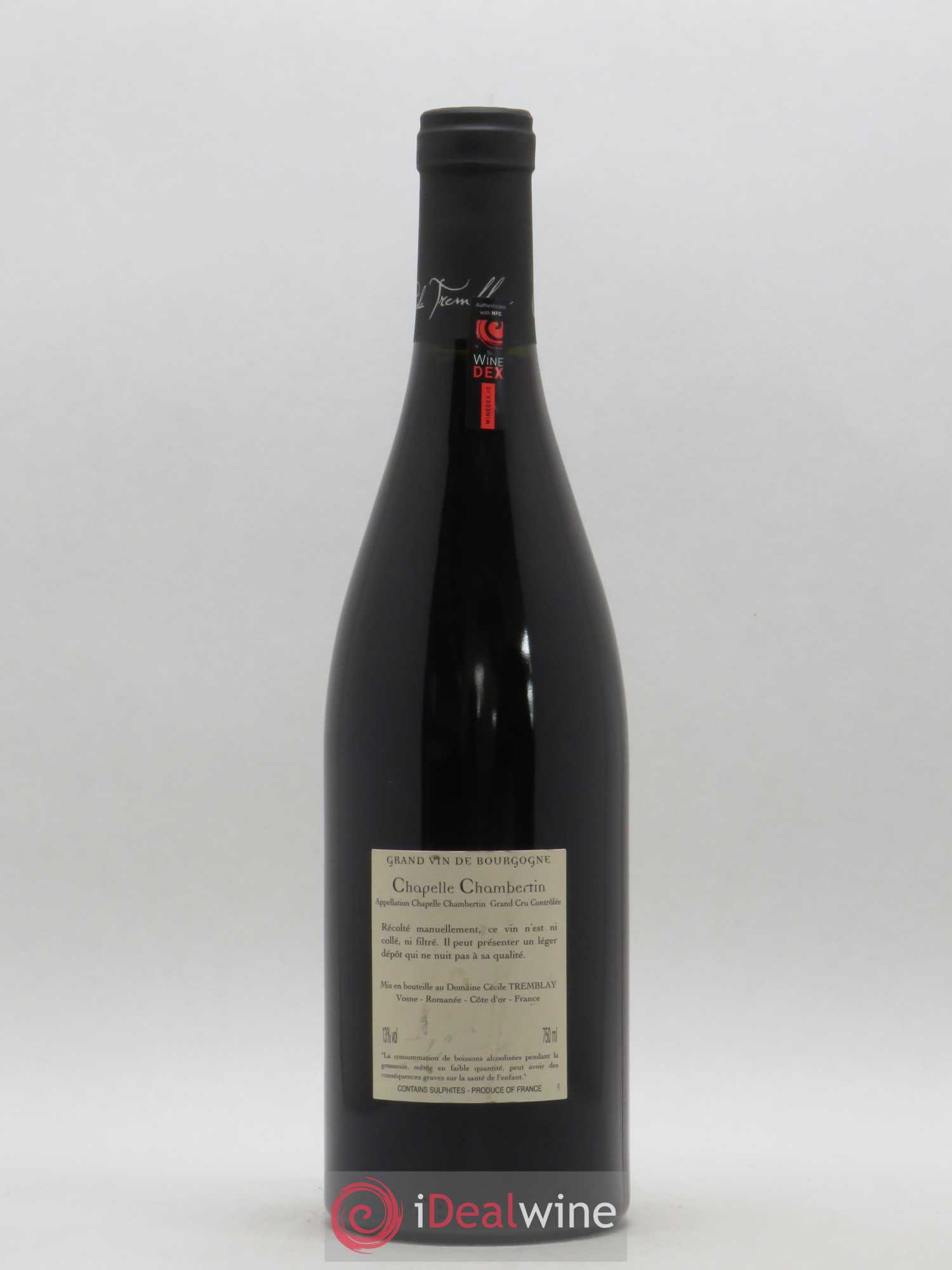 Chapelle-Chambertin Grand Cru Cécile Tremblay 2012 - Lot de 1 bouteille - 1