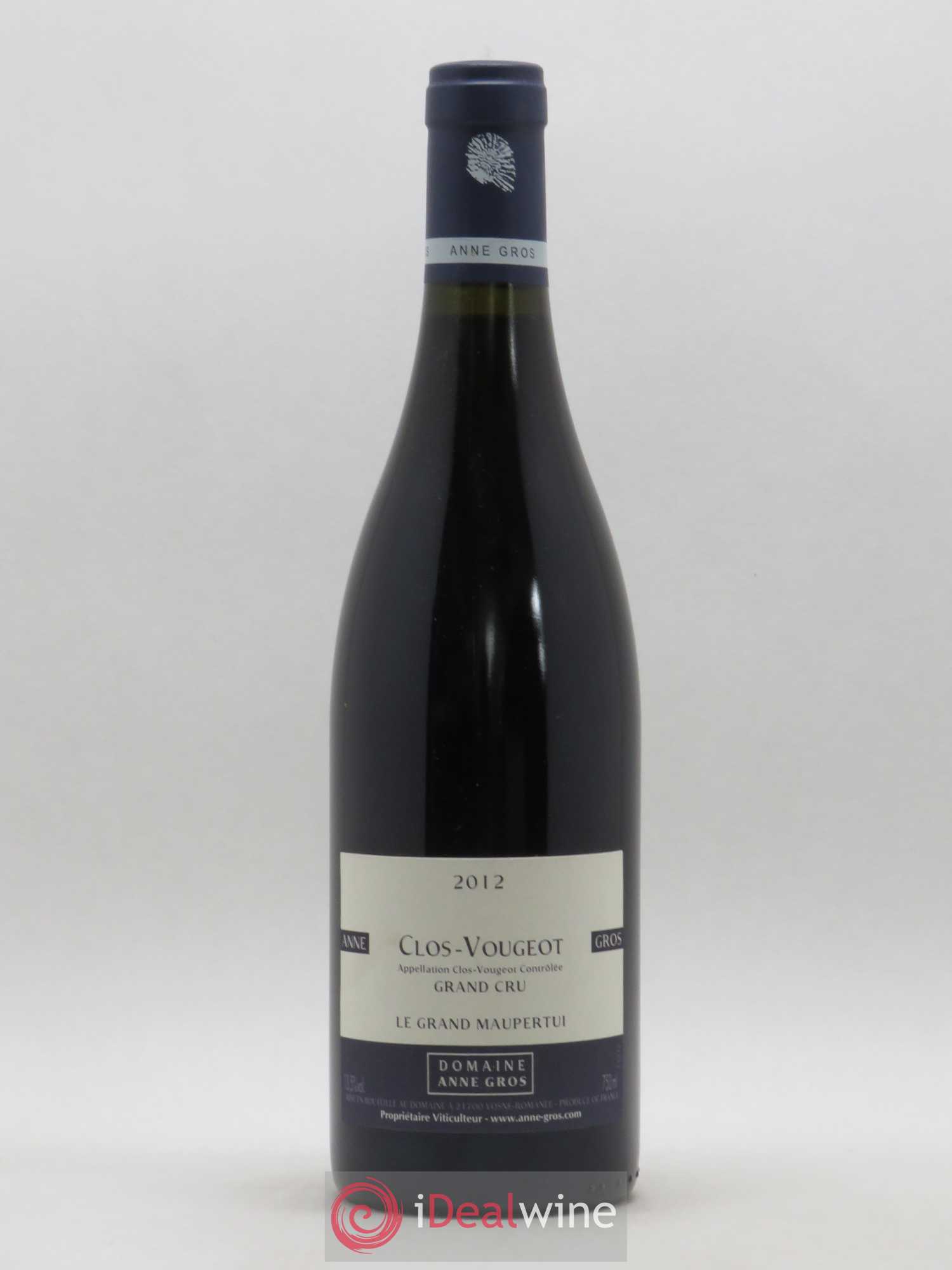 Clos de Vougeot Grand Cru Le Grand Maupertui Anne Gros 2012 - Lot de 1 bouteille - 0