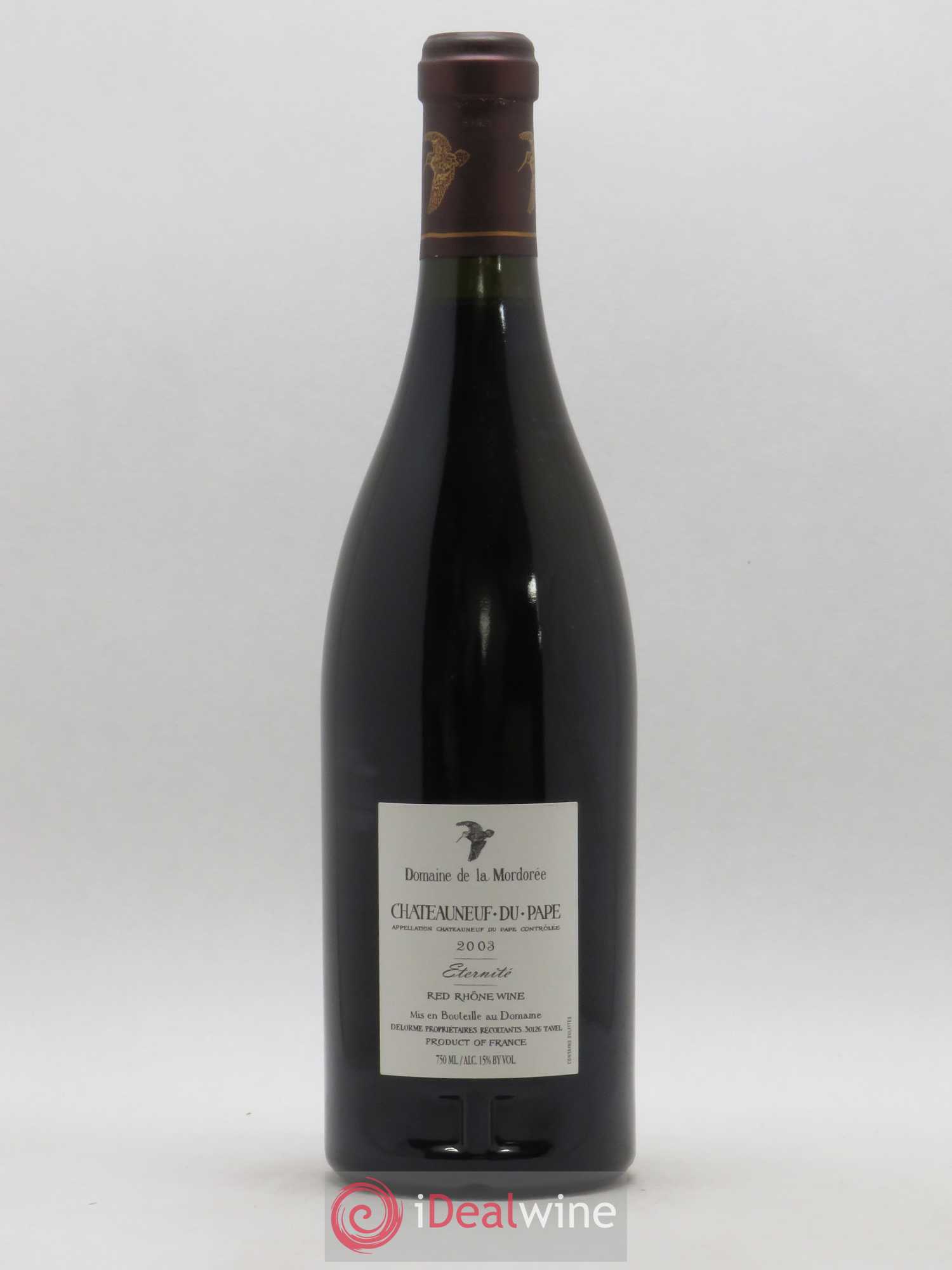 Châteauneuf-du-Pape La Plume du Peintre La Mordorée (Domaine de) 2003 - Lot de 1 bouteille - 1