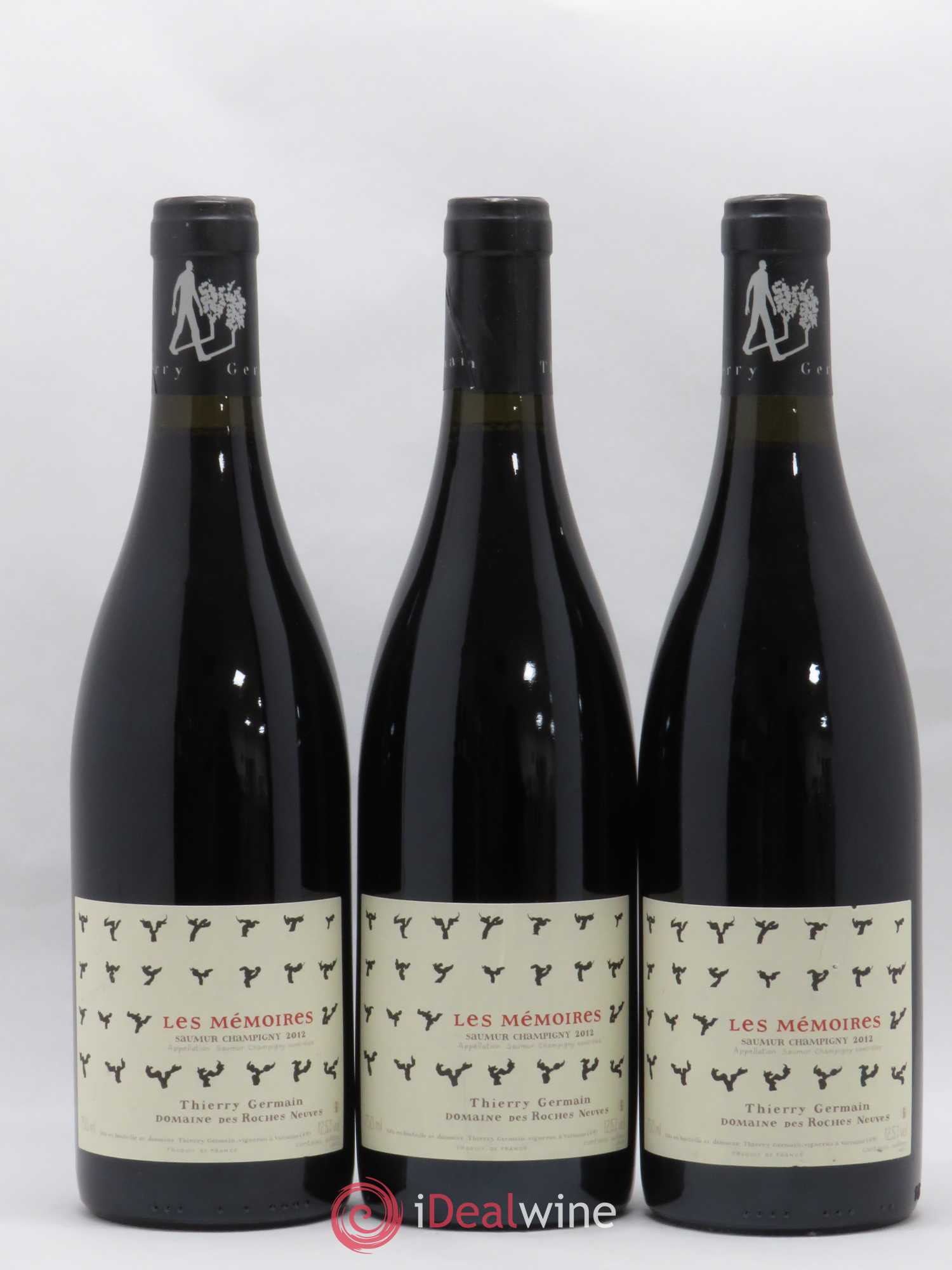 Saumur-Champigny Les Mémoires Domaine des Roches Neuves - Thierry Germain 2012 - Lot de 3 bouteilles - 0