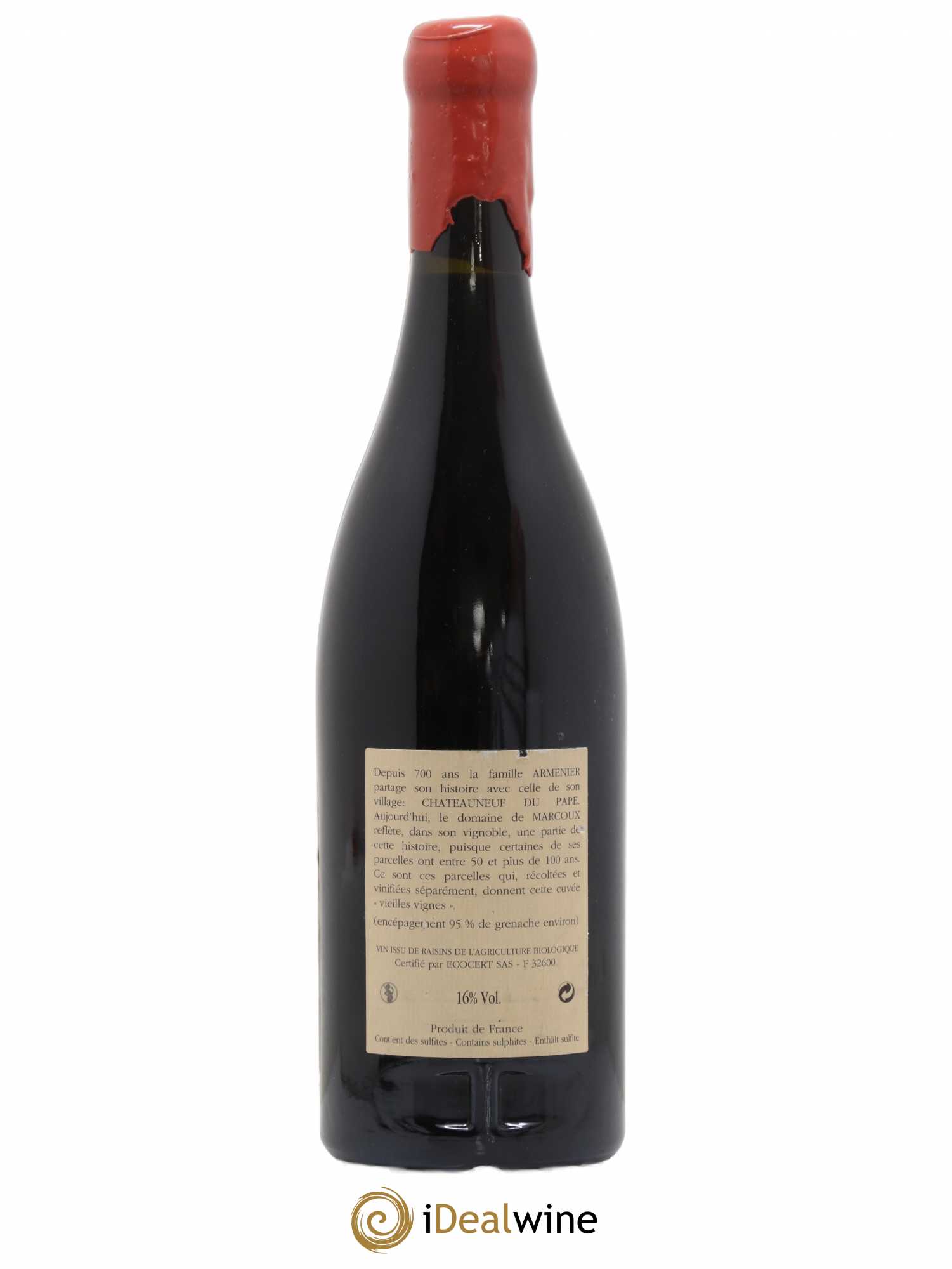 Châteauneuf-du-Pape Vieilles Vignes Marcoux (Domaine de) 2007 - Lot de 1 bouteille - 1