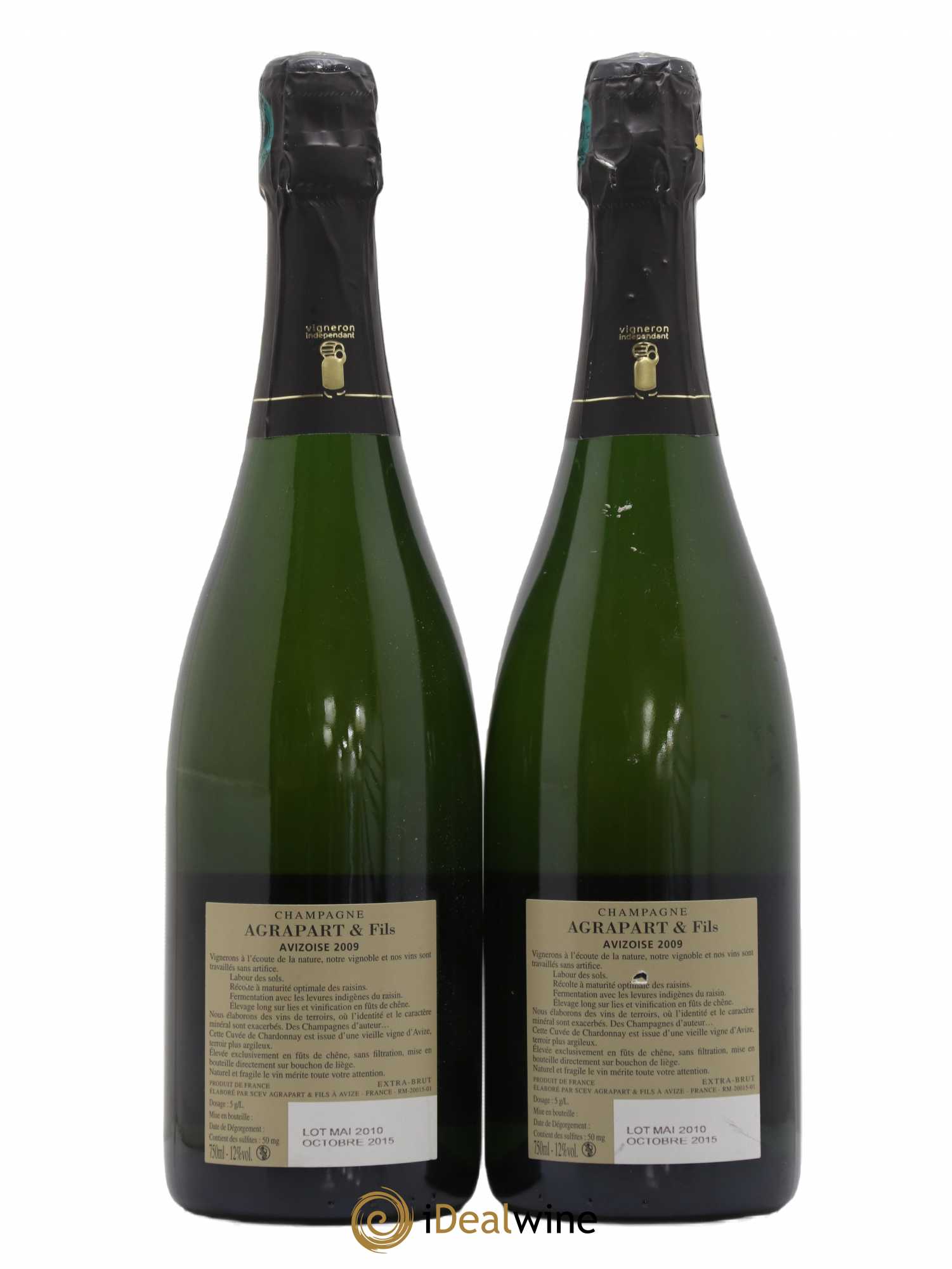 Avizoise Blanc de Blancs Brut Nature Pascal Agrapart 2009 - Lot de 2 bouteilles - 1