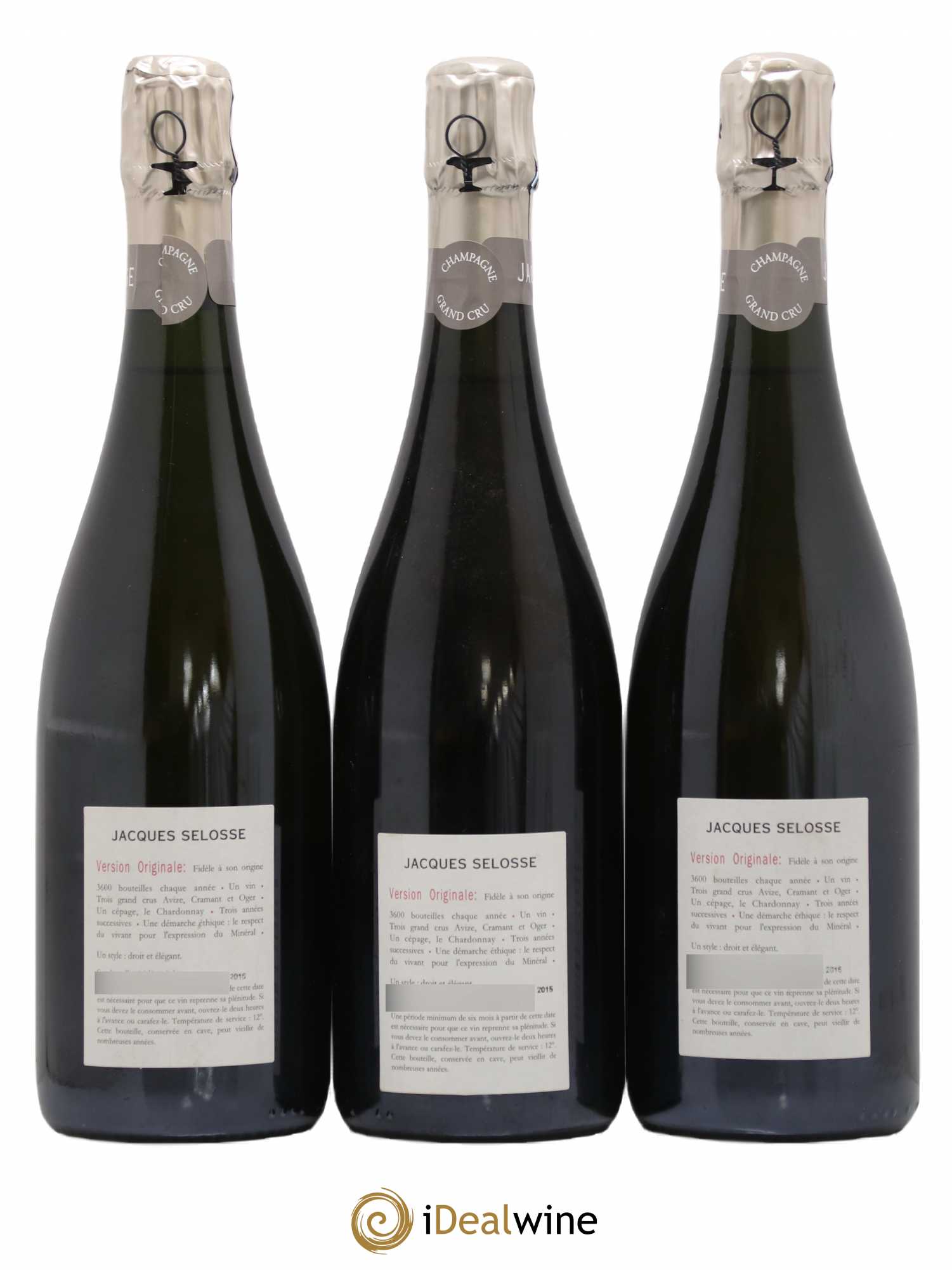 Version Originale Jacques Selosse - Lot de 3 bouteilles - 1