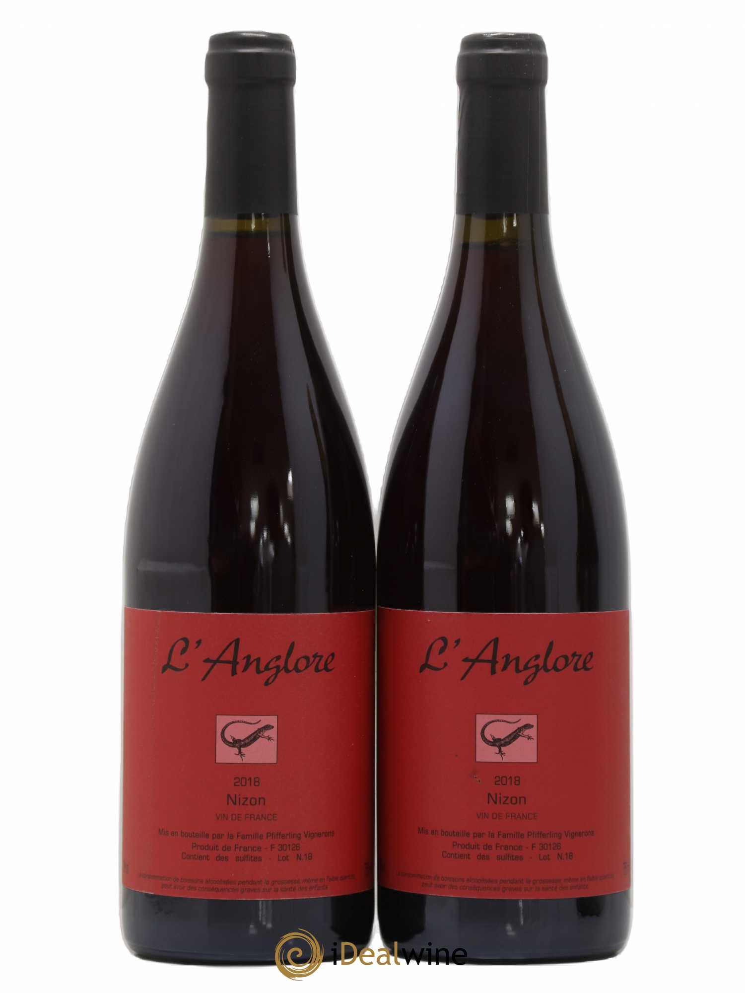 Vin de France Nizon L'Anglore 2018 - Lot de 2 bouteilles - 0