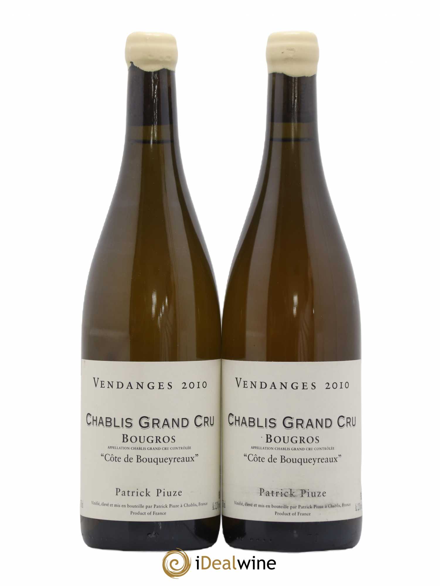 Chablis Grand Cru Bougros Côte de Bouqueyreaux Patrick Piuze 2010 - Posten von 2 Flaschen - 0