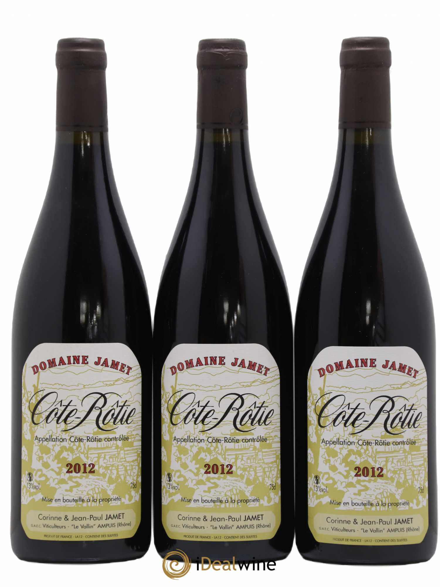 Côte-Rôtie Jamet (Domaine) 2012 - Lot de 3 bouteilles - 0