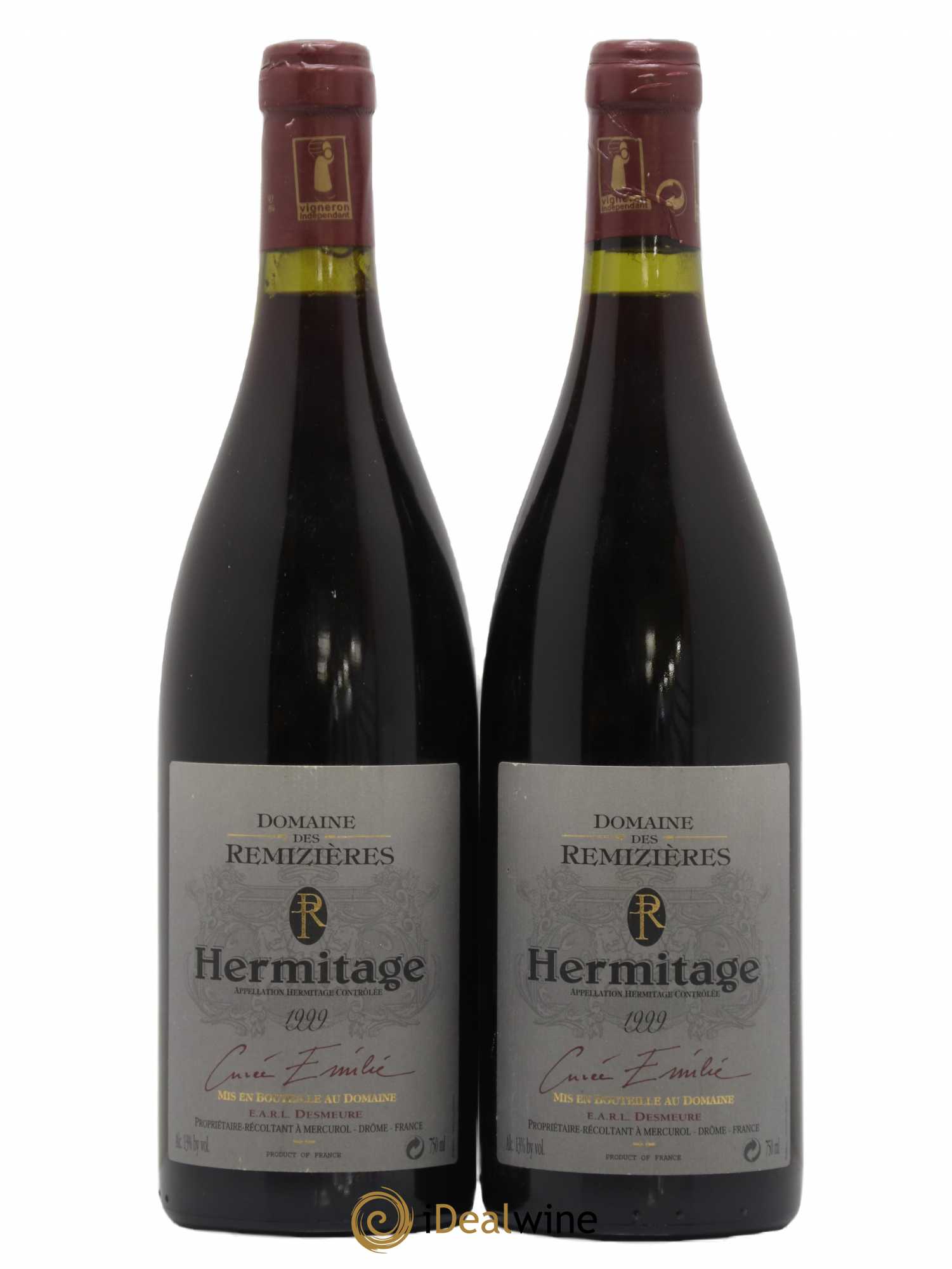 Hermitage Cuvée Emilie Rémizières (Domaine des) 1999 - Lot de 2 bouteilles - 0