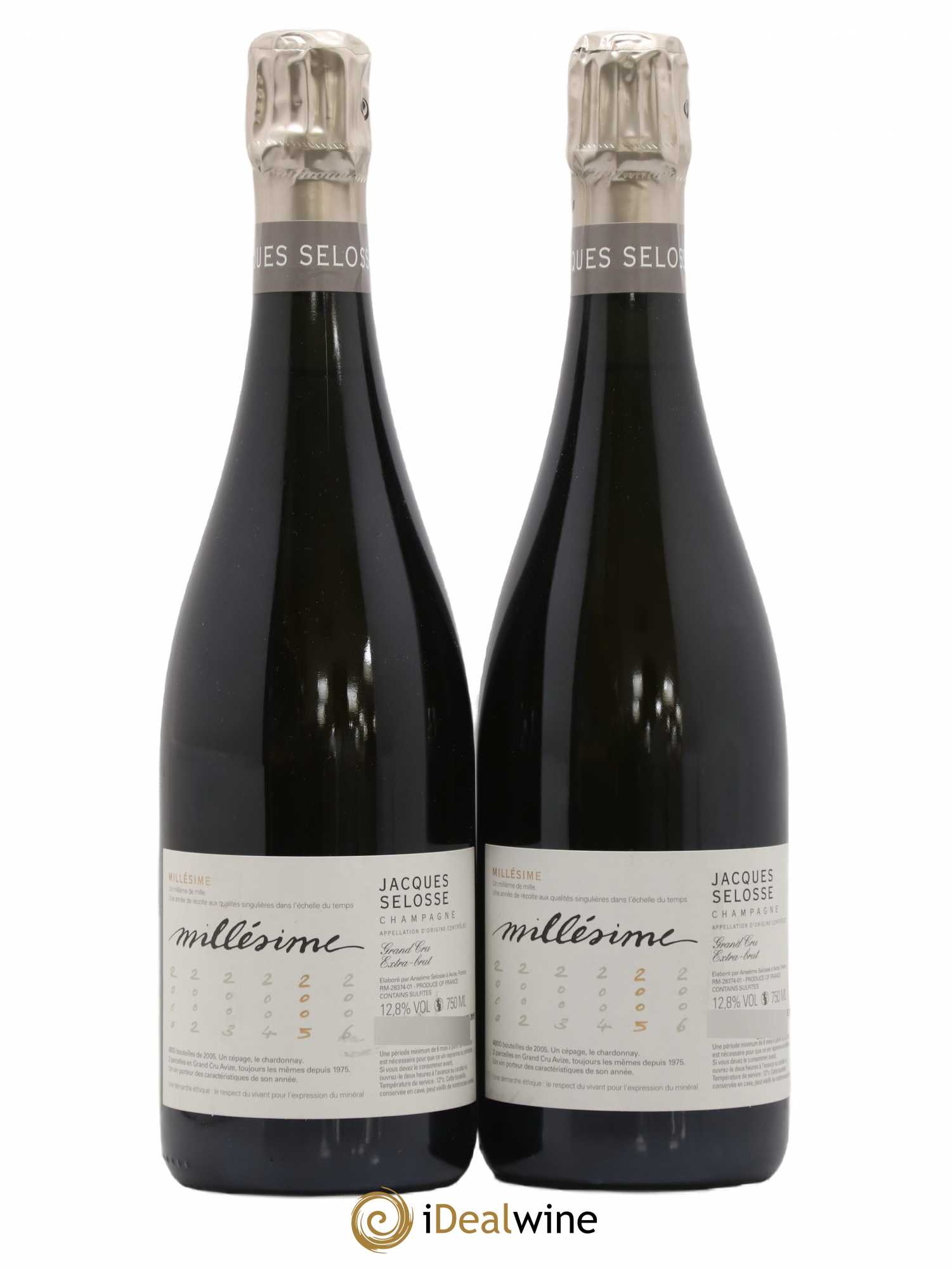 Blanc de Blancs Grand Cru Extra-Brut Jacques Selosse 2005 - Lot de 2 bouteilles - 0