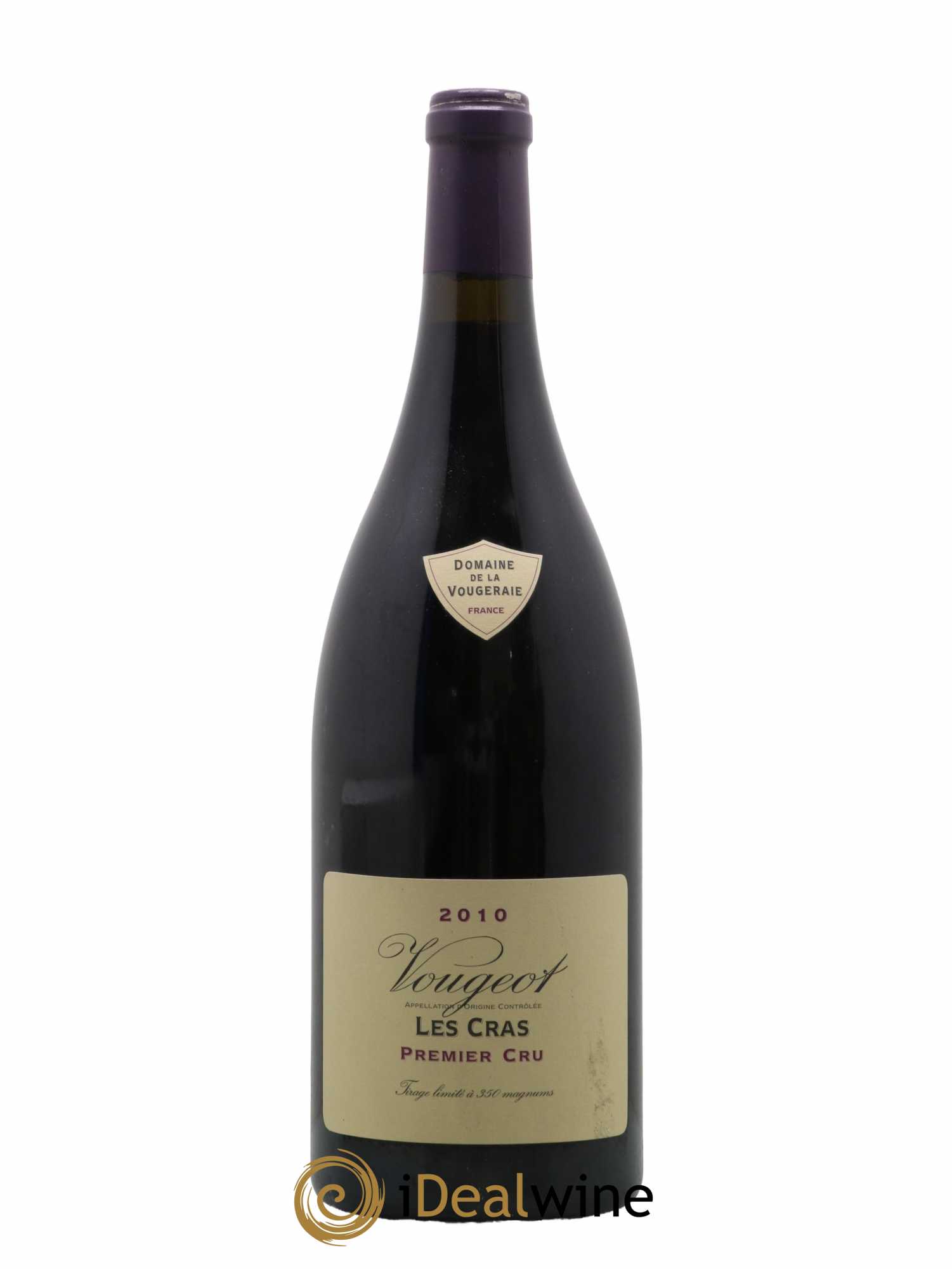 Vougeot 1er Cru Les Cras La Vougeraie 2010 - Lot de 1 magnum - 0