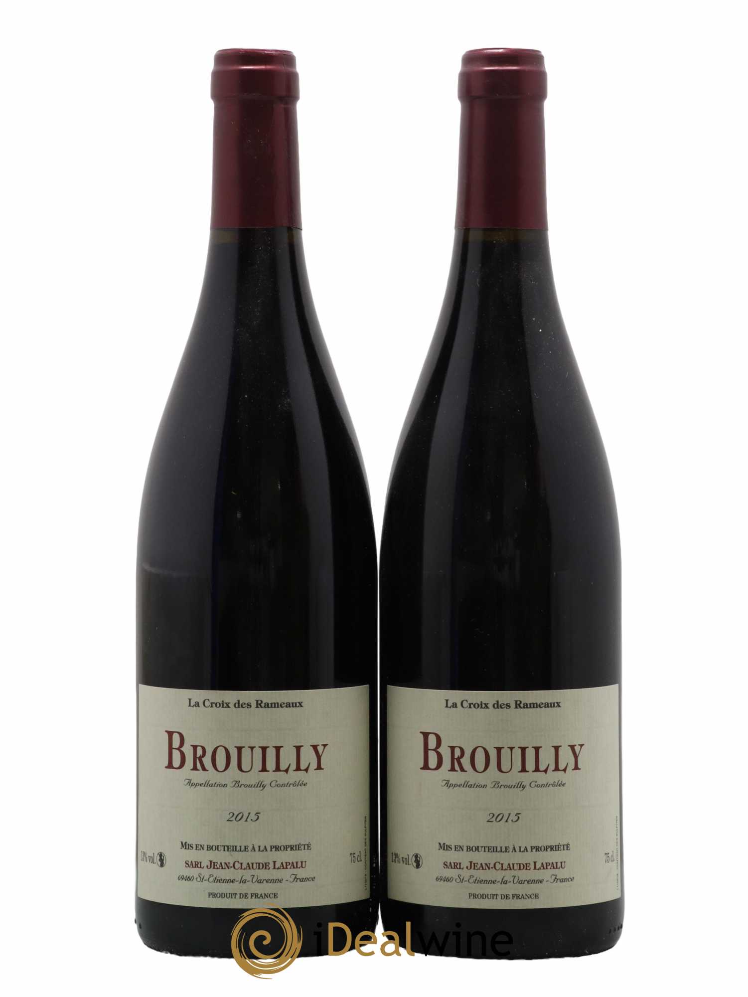 Brouilly La Croix des Rameaux Jean-Claude Lapalu 2015 - Lot de 2 bouteilles - 0