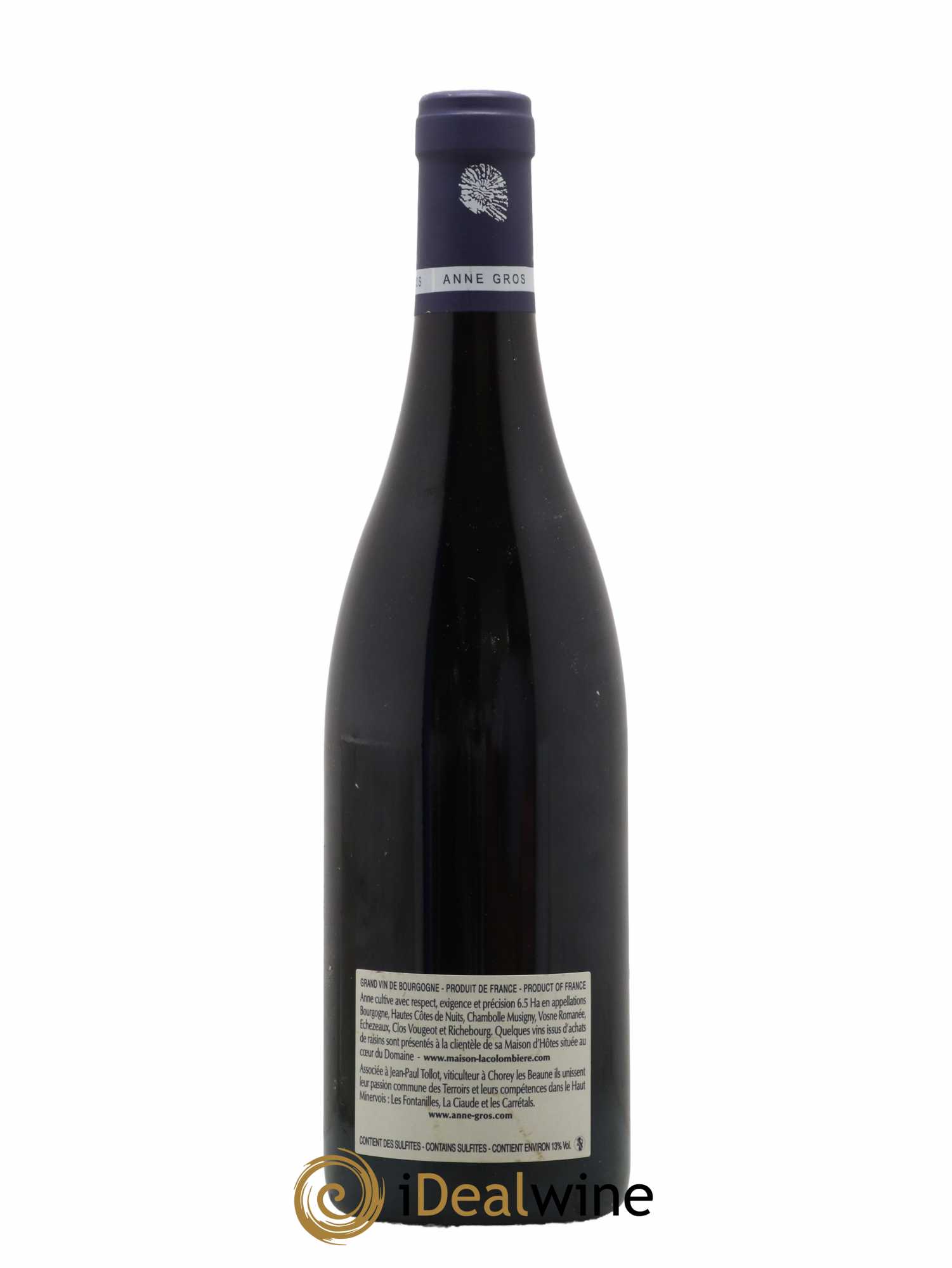 Clos de Vougeot Grand Cru Le Grand Maupertui Anne Gros 2010 - Lot de 1 bouteille - 1