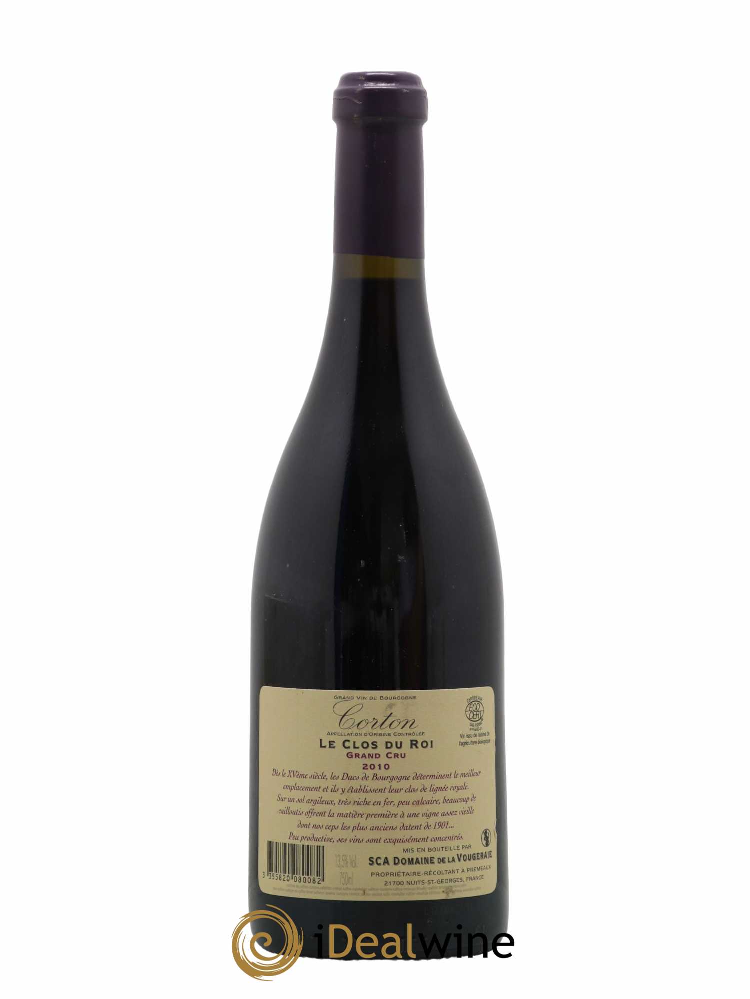 Corton Grand Cru Le Clos du Roi La Vougeraie 2010 - Lot de 1 bouteille - 1