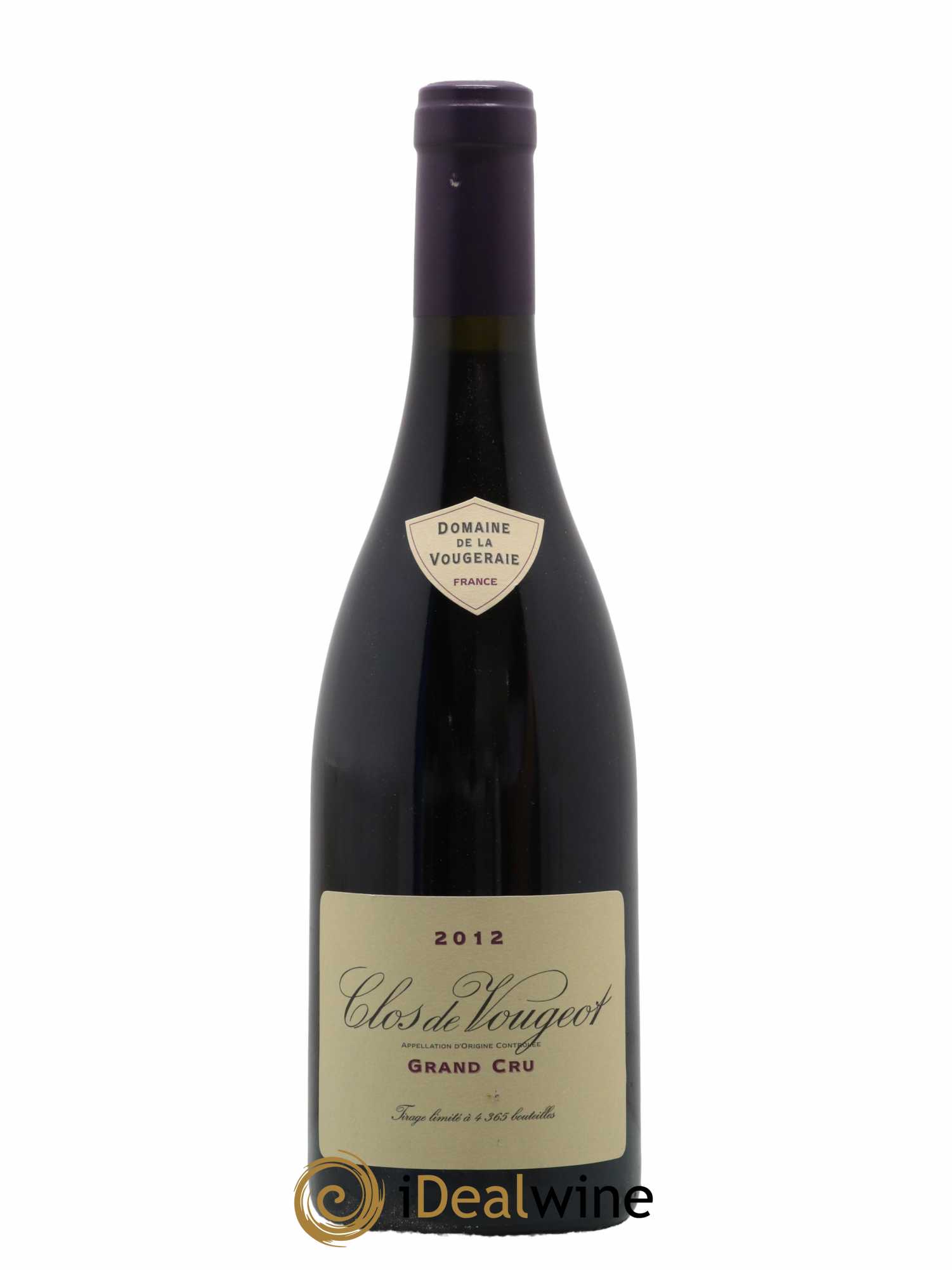 Clos de Vougeot Grand Cru La Vougeraie 2012 - Lot de 1 bouteille - 0