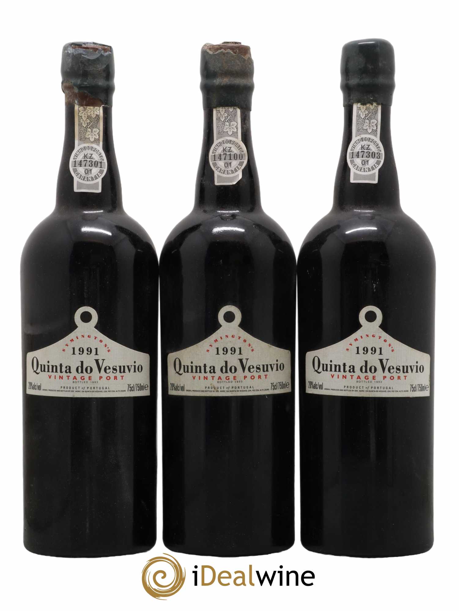 Porto Vintage Port Quinta do Vesuvio 1991 - Lot de 3 bouteilles - 0