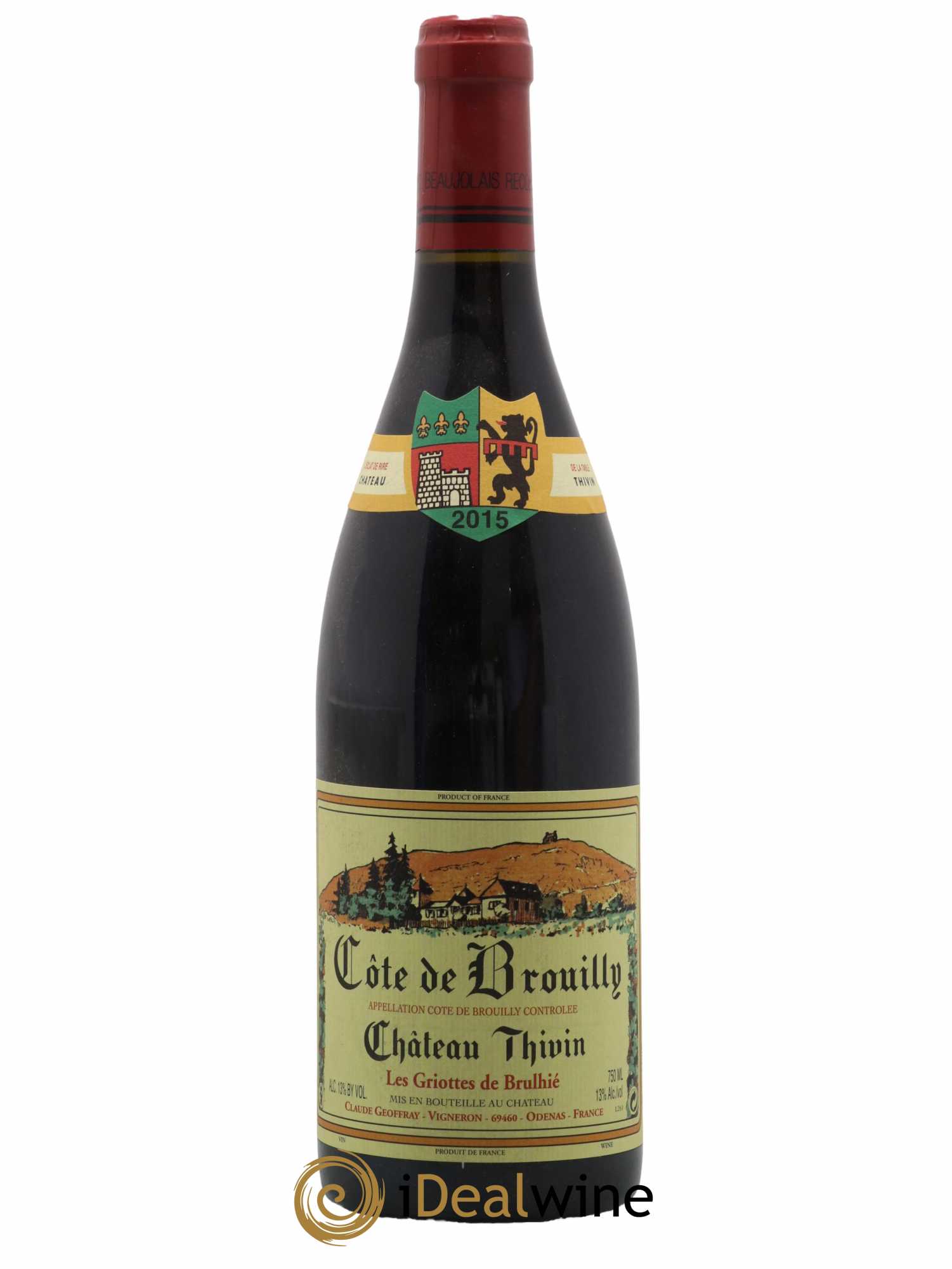 Côte de Brouilly Les Griottes de Brulhié Château Thivin 2015 - Lot de 1 bouteille - 0