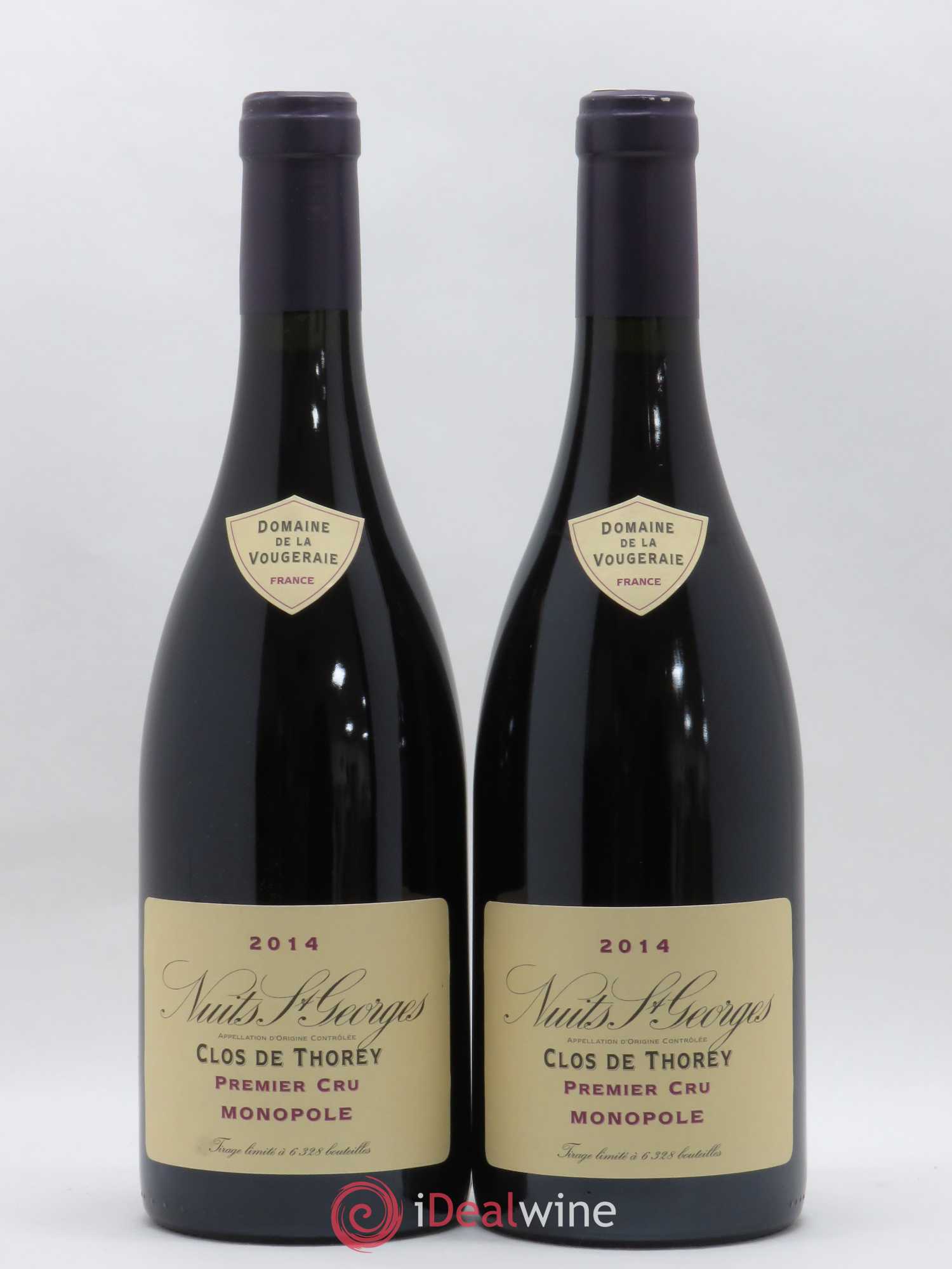 Nuits-Saint-Georges 1er Cru Clos de Thorey Domaine De La Vougeraie 2014 - Posten von 2 Flaschen - 0