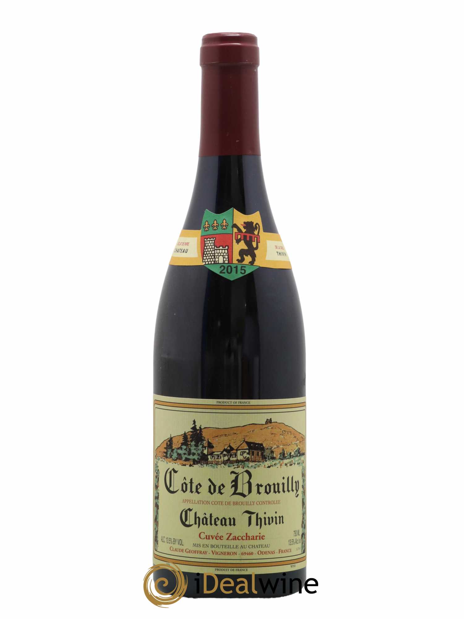 Côte de Brouilly Cuvée Zaccharie Château Thivin 2015 - Lot de 1 bouteille - 0