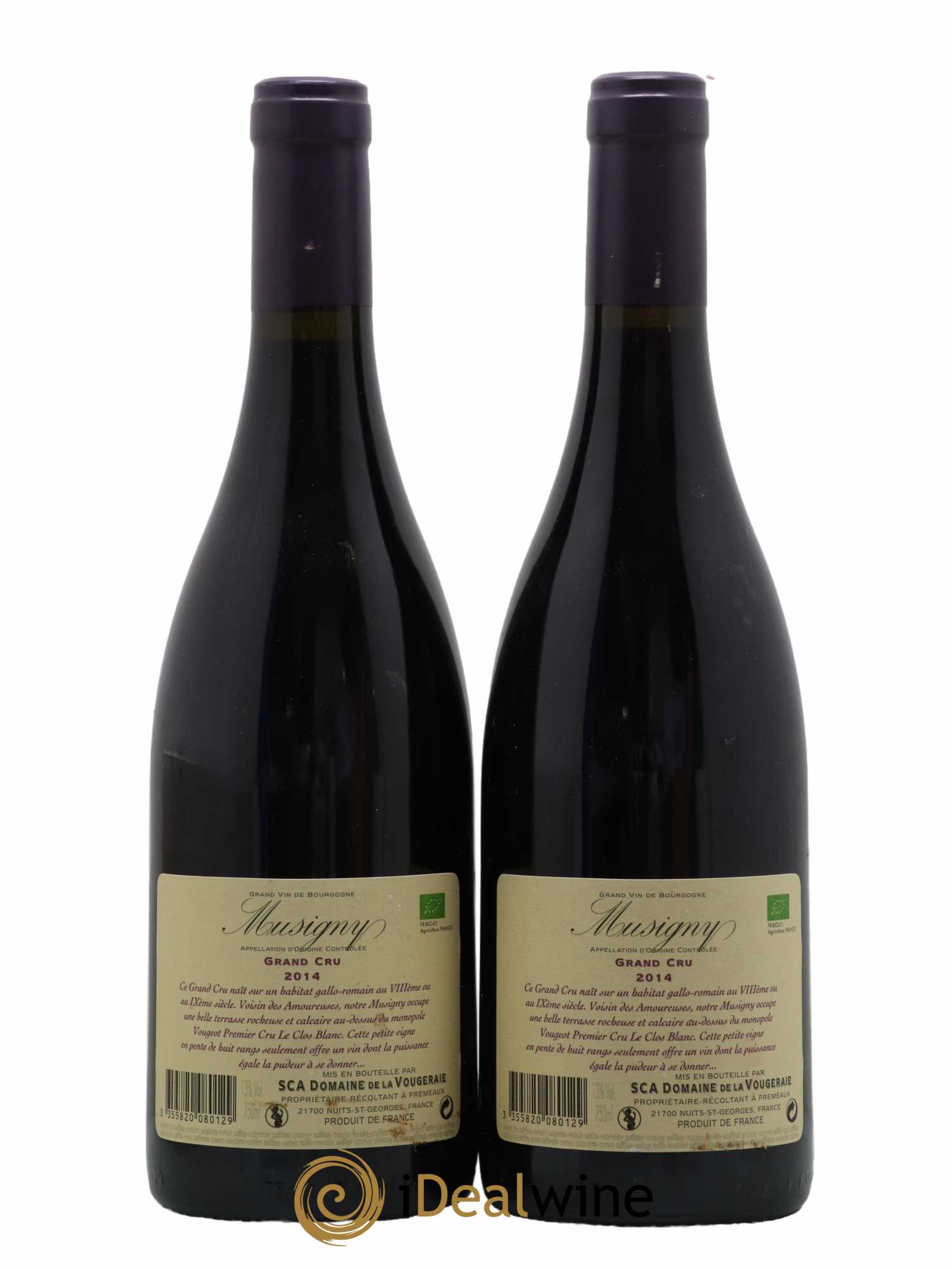Musigny Grand Cru La Vougeraie 2014 - Lot de 2 bouteilles - 1