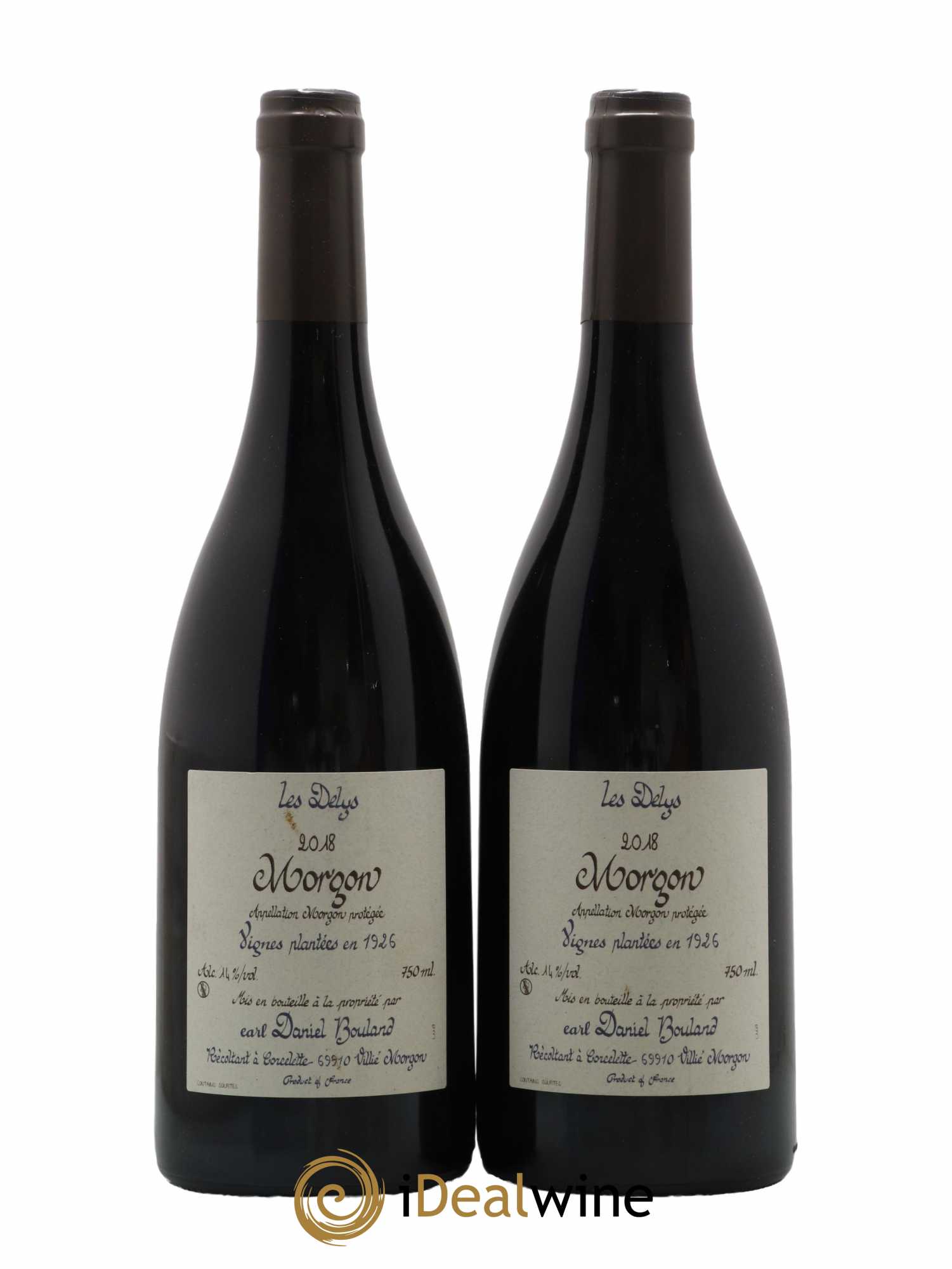 Morgon Les Delys Vielles Vignes de 1926 Daniel Bouland (Domaine) 2018 - Lot de 2 bouteilles - 0