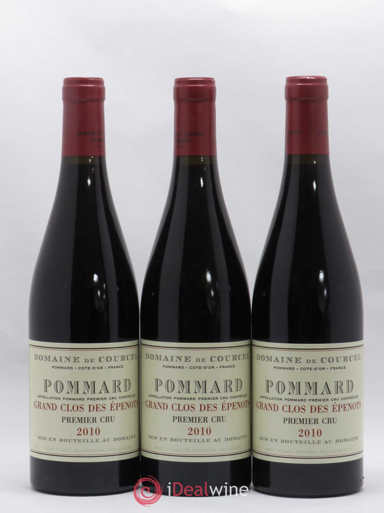 Pommard 1er Cru Grand Clos des Epenots de Courcel (Domaine) 2010 - Lot de 3 bouteilles - 0