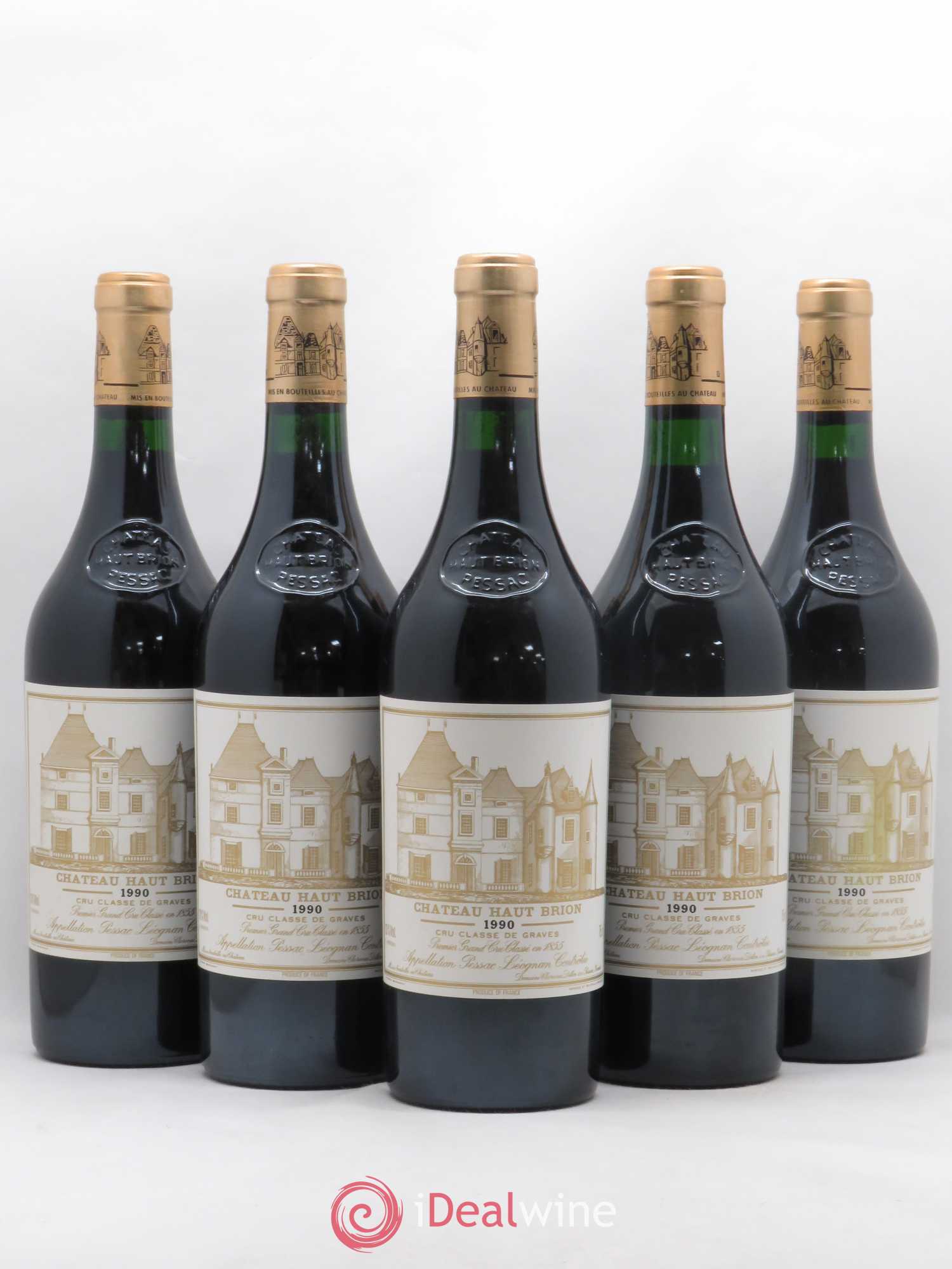 Château Haut Brion 1er Grand Cru Classé 1990 - Lot de 5 bouteilles - 0
