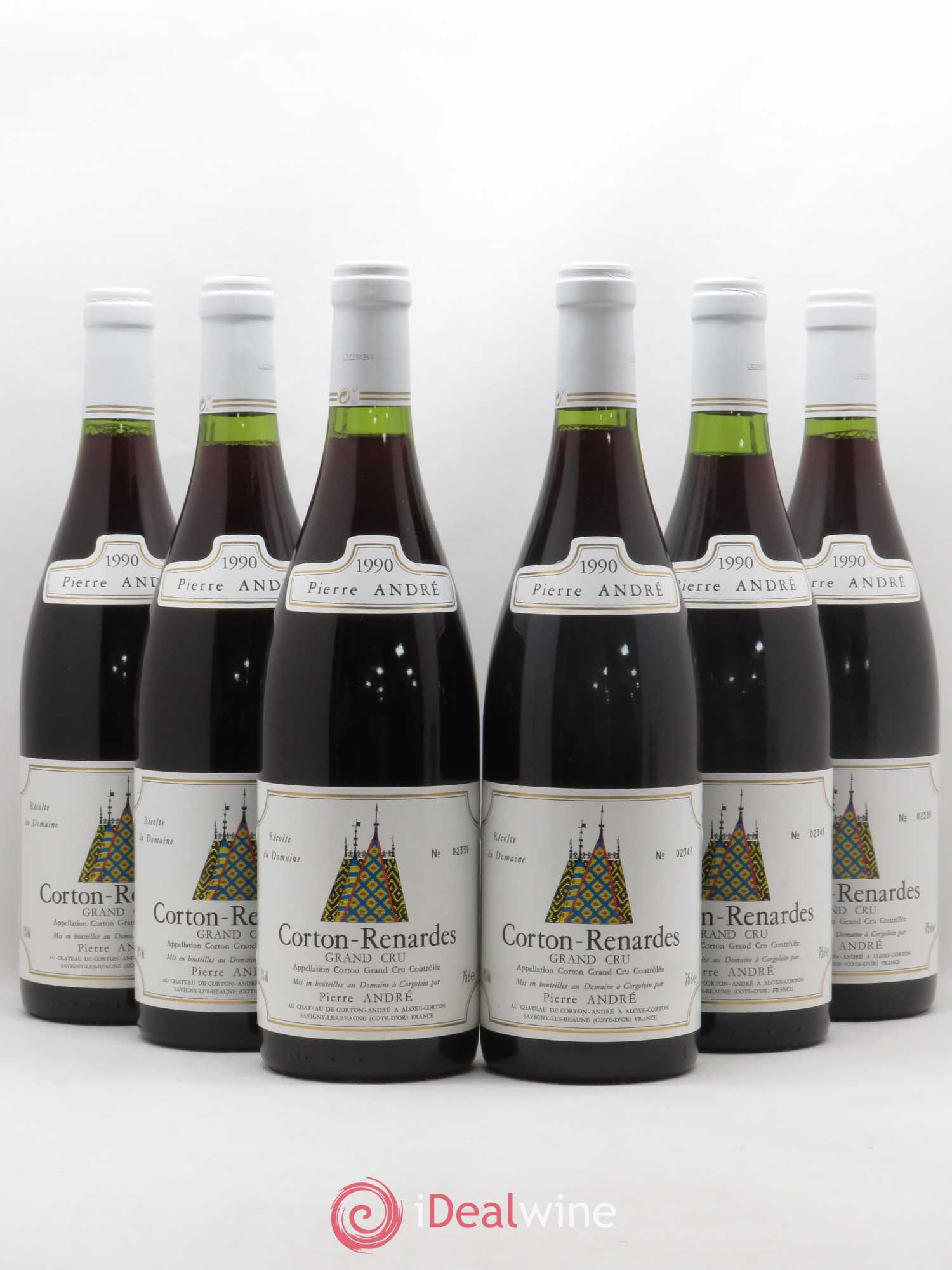 Corton Grand Cru Renardes Pierre Andre Château de Corton-André 1990 - Posten von 6 Flaschen - 0