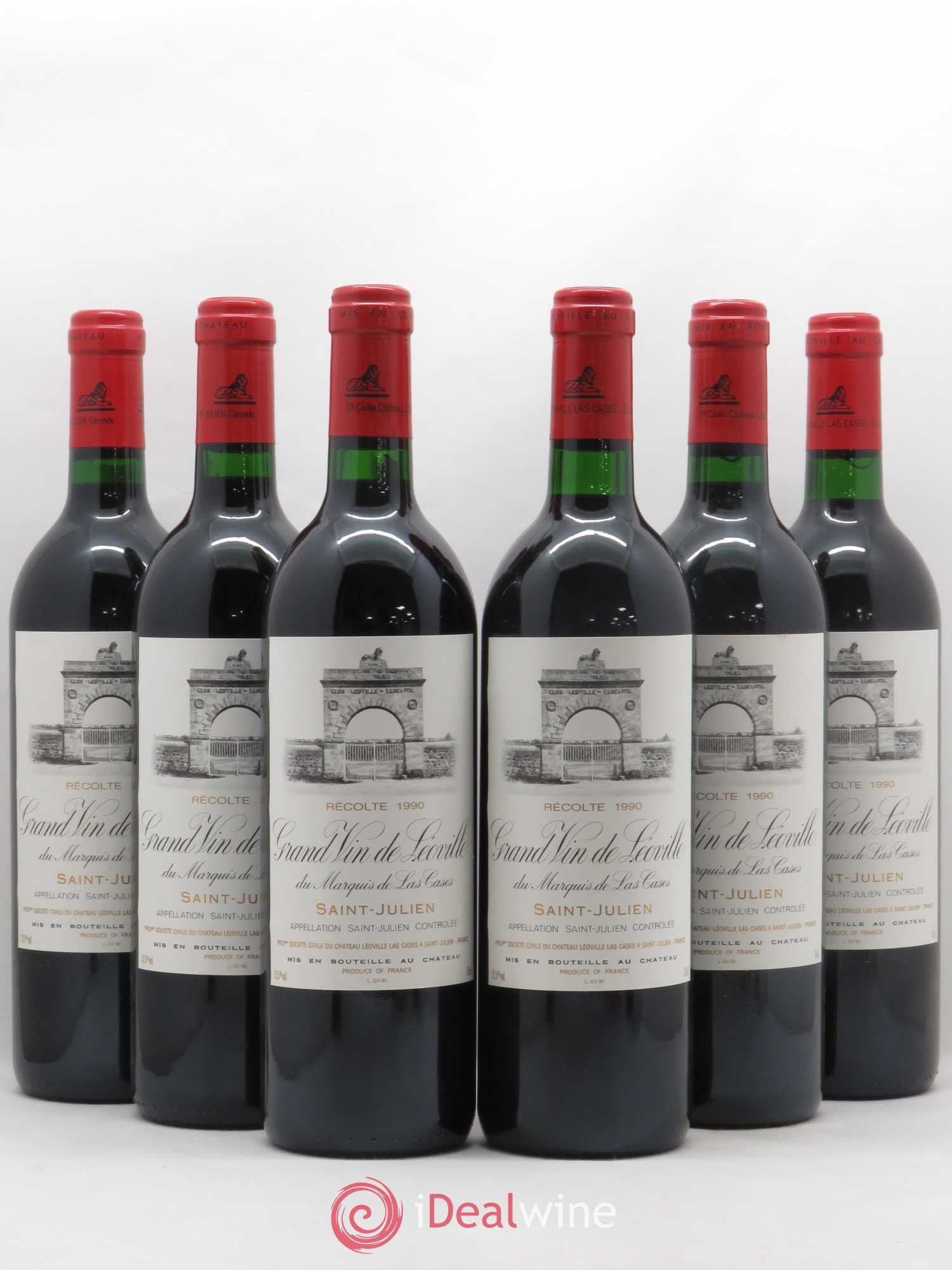 Château Léoville Las Cases 2ème Grand Cru Classé 1990 - Lot de 6 bouteilles - 0